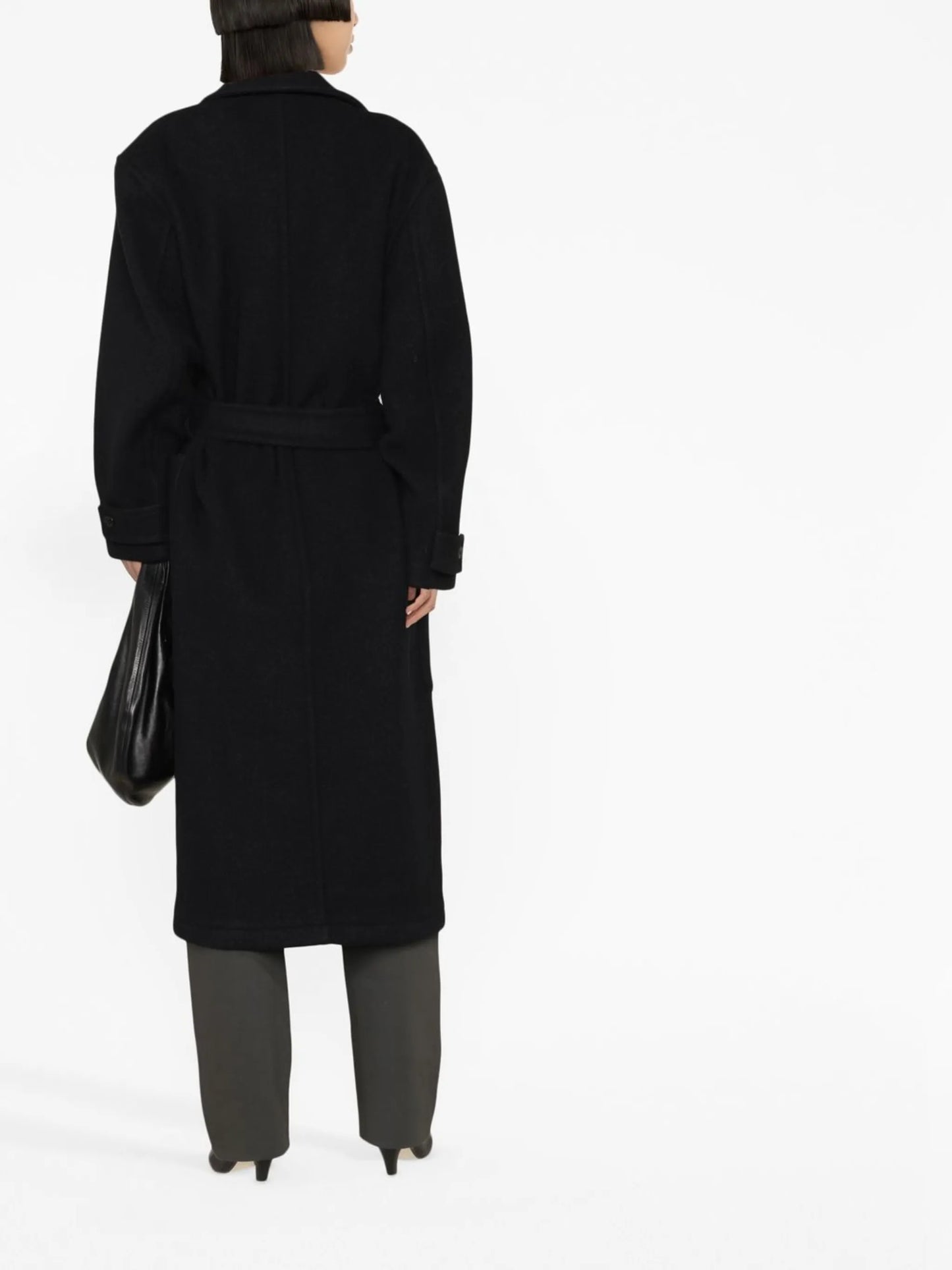 belted single-breasted coat