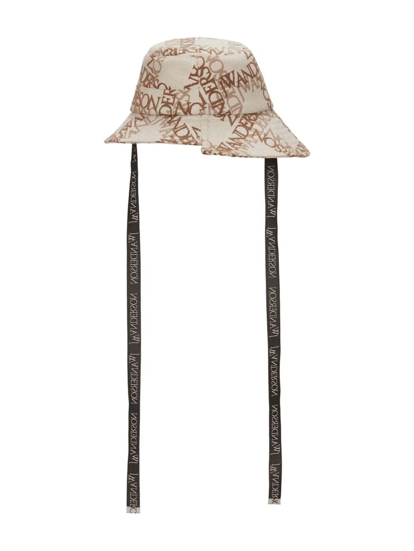 asymmetric monogram-print bucket hat