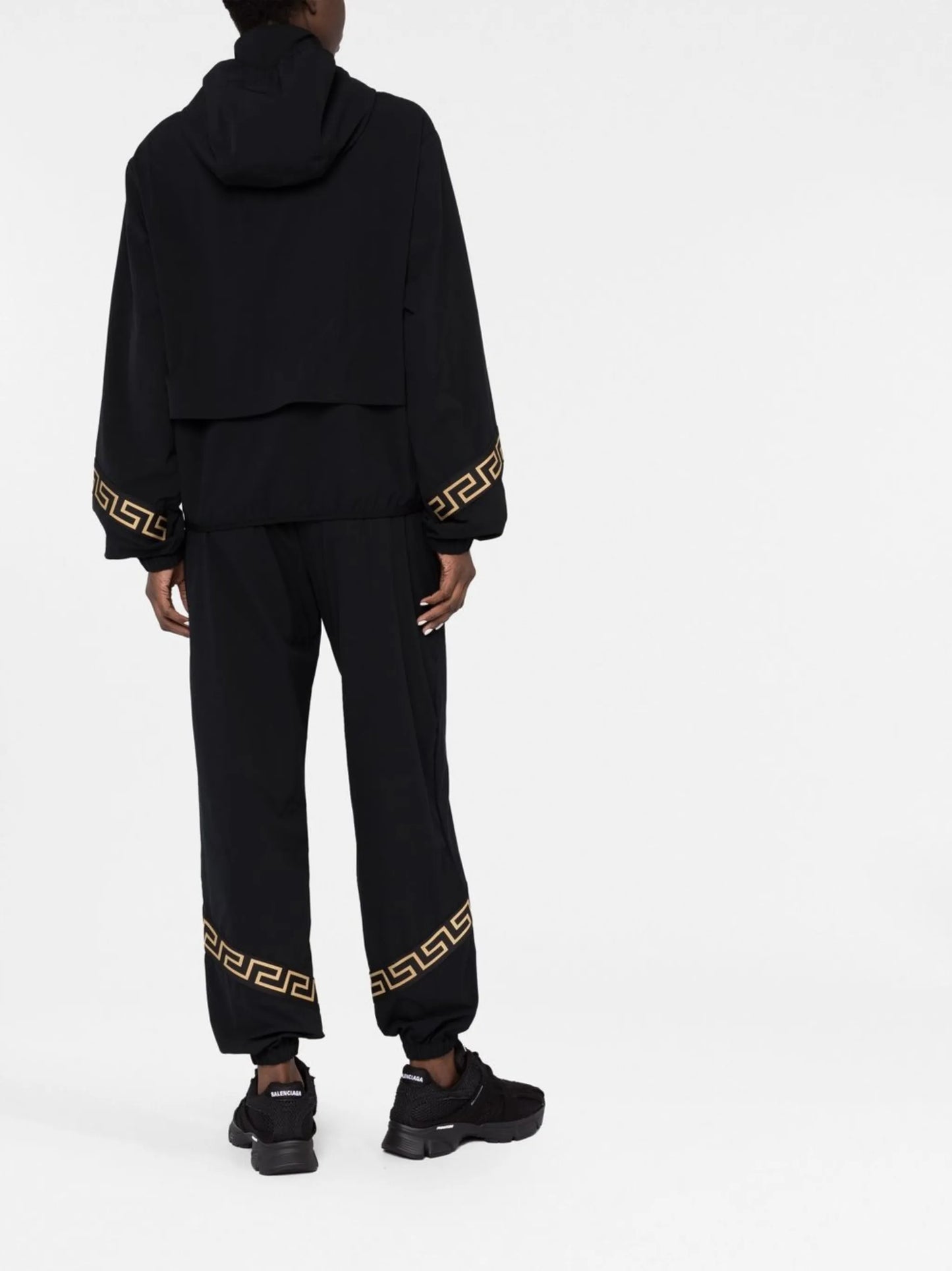 Grace-pattern zip-fastening jacket