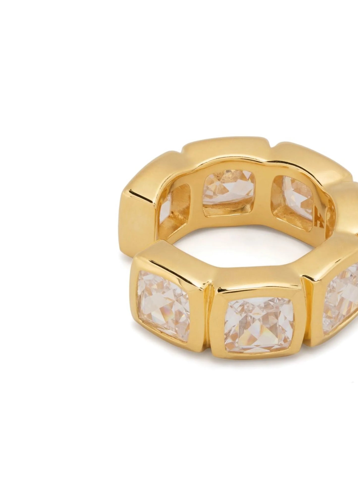 9kt yellow gold Cushion Zirconia ear cuff