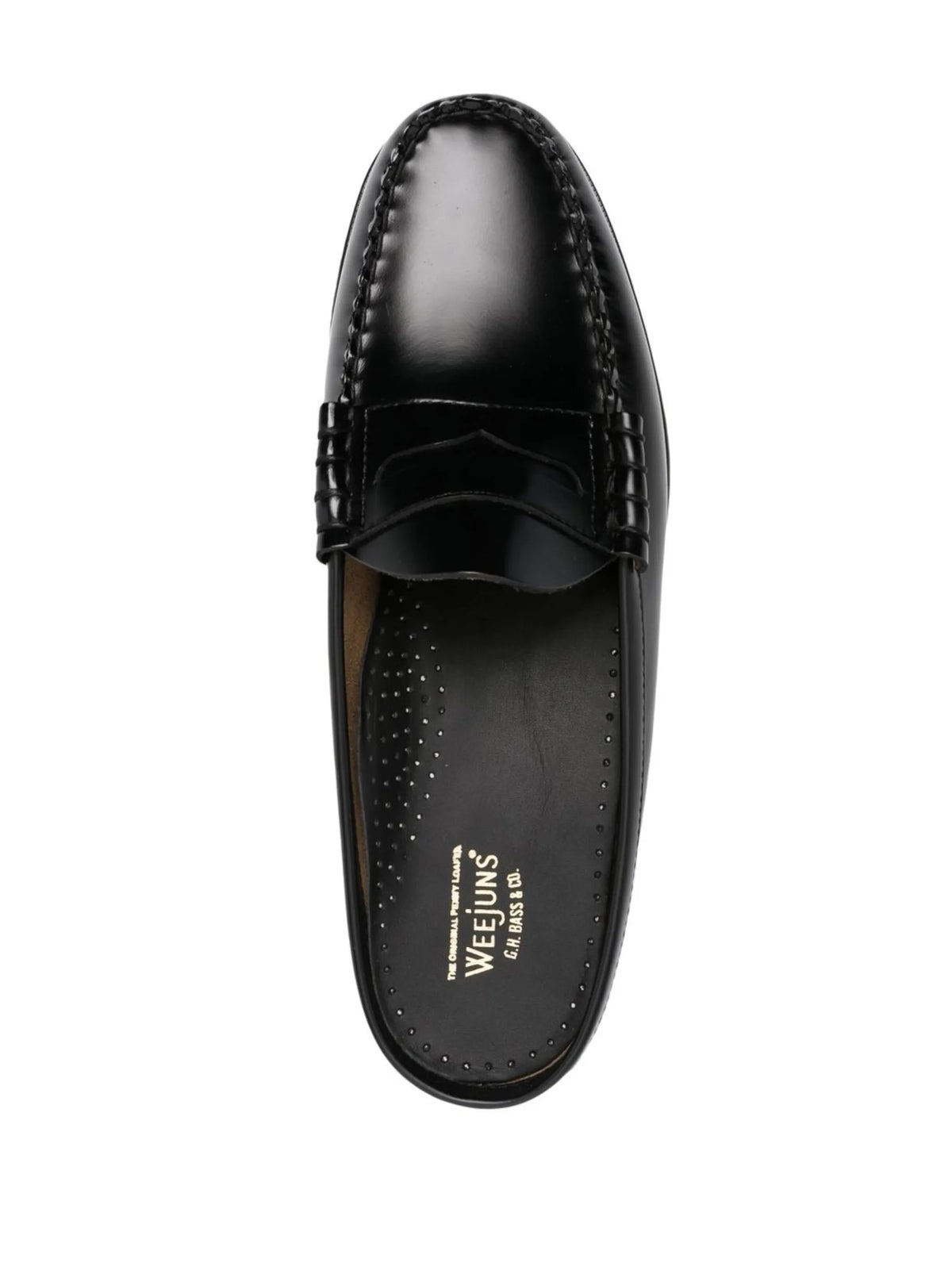 Weejuns Larson Penny slides in black leather