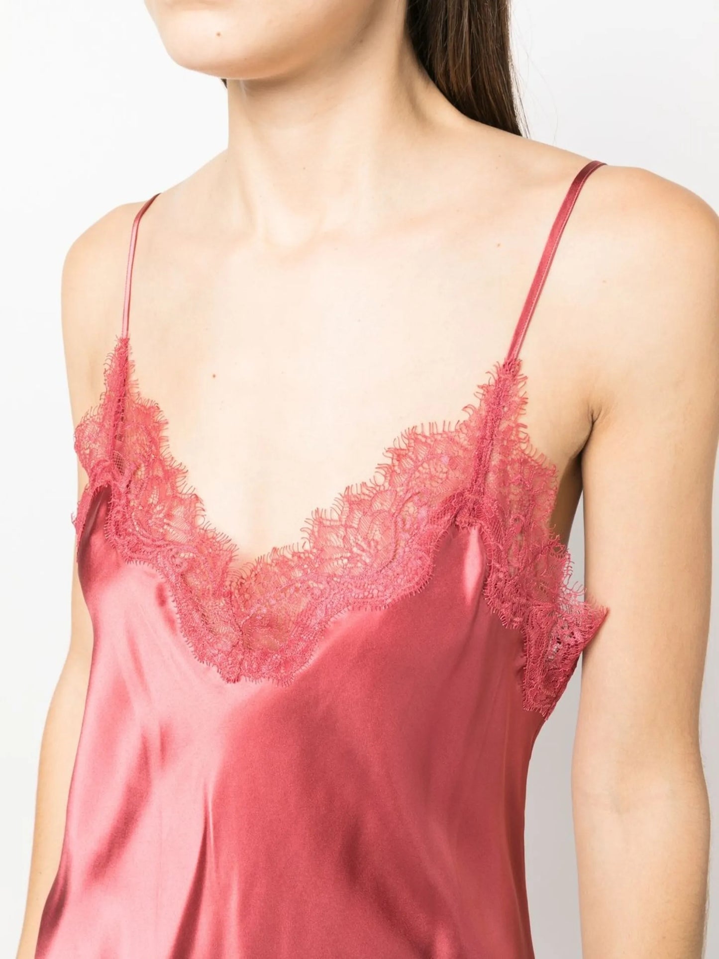 lace-trim silk camisole