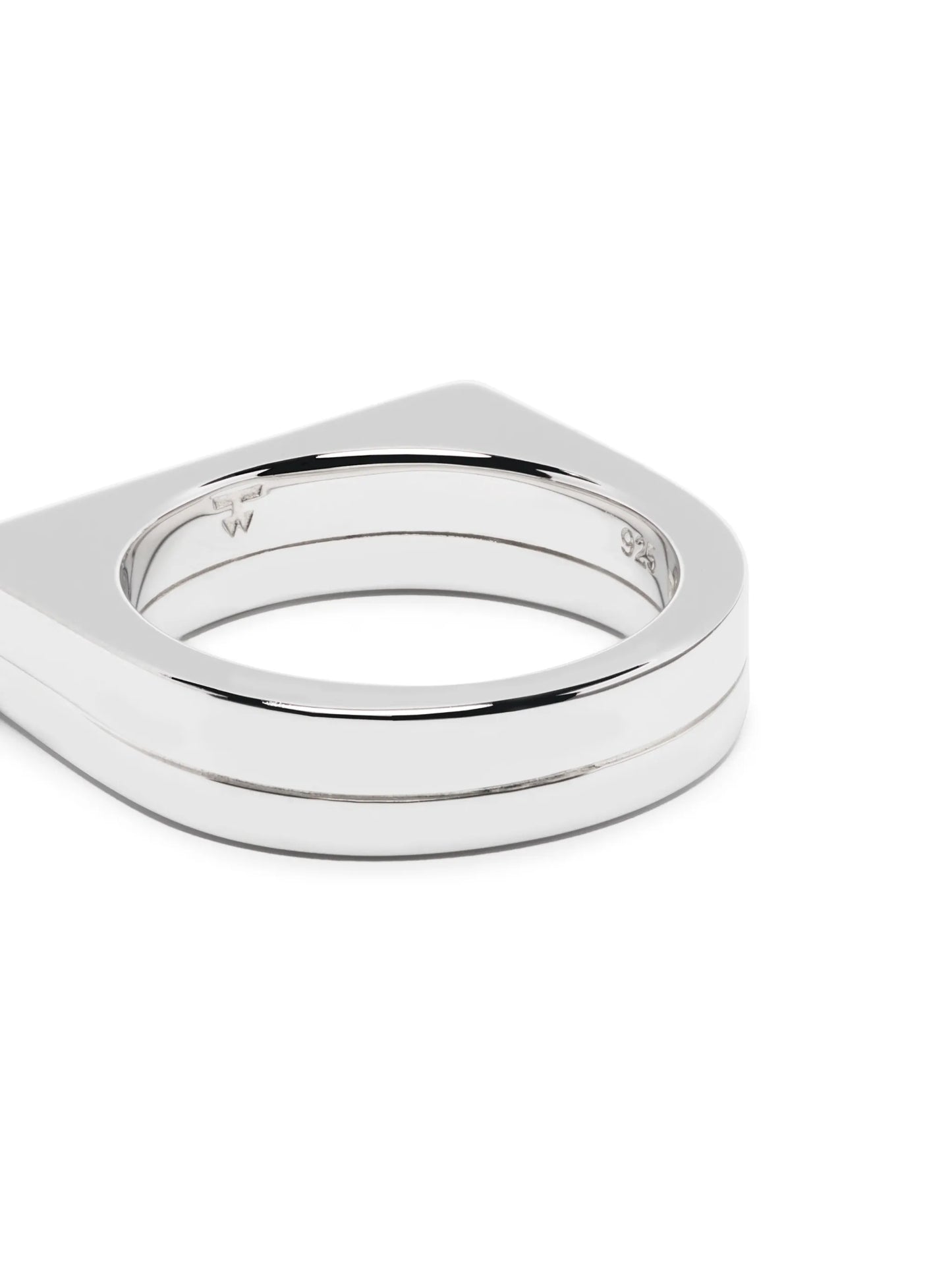 crystal-embellished sterling-silver ring