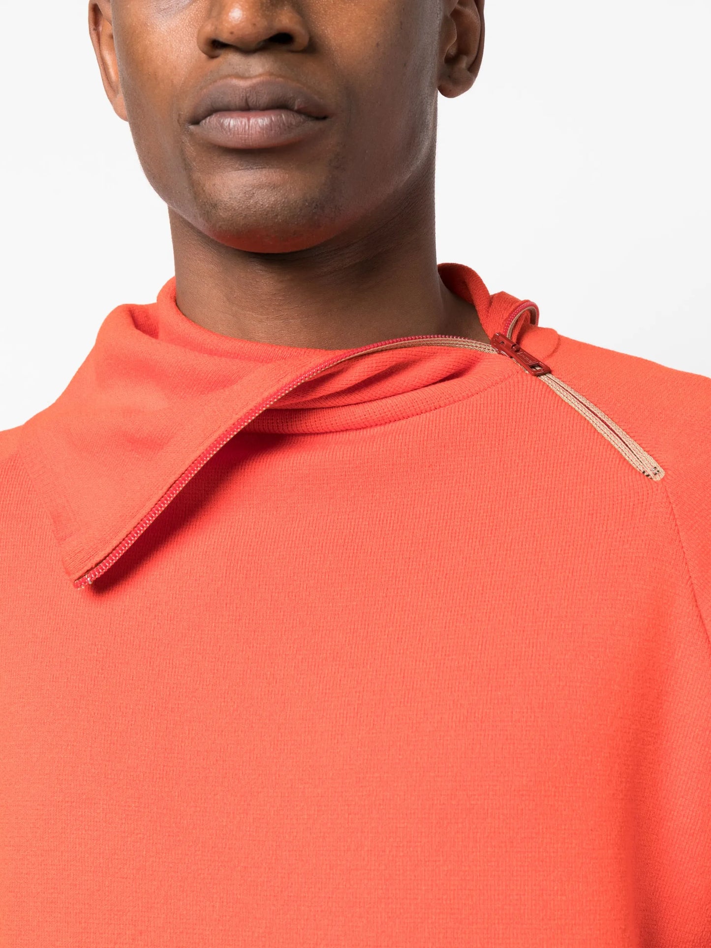 fine-knit high-neck jumper