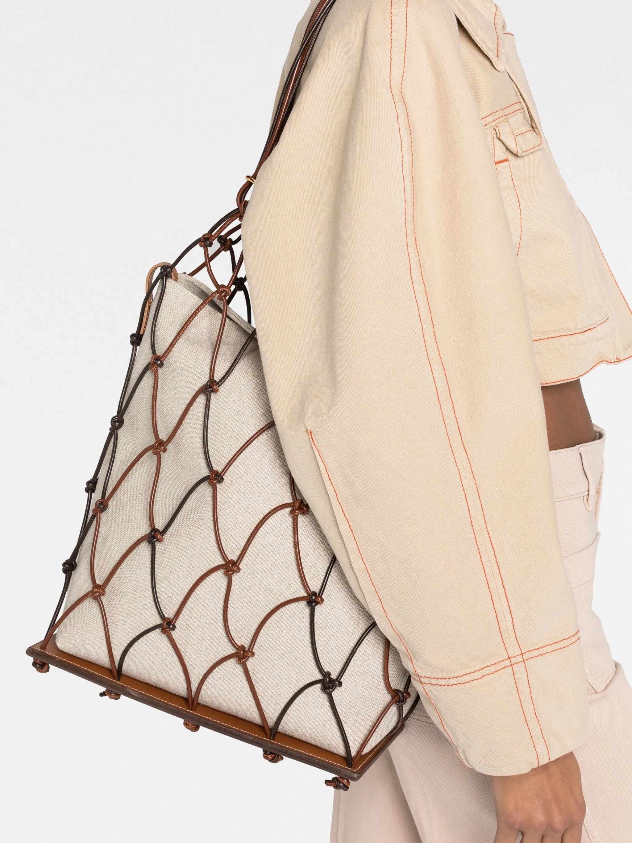 fishnet tote bag