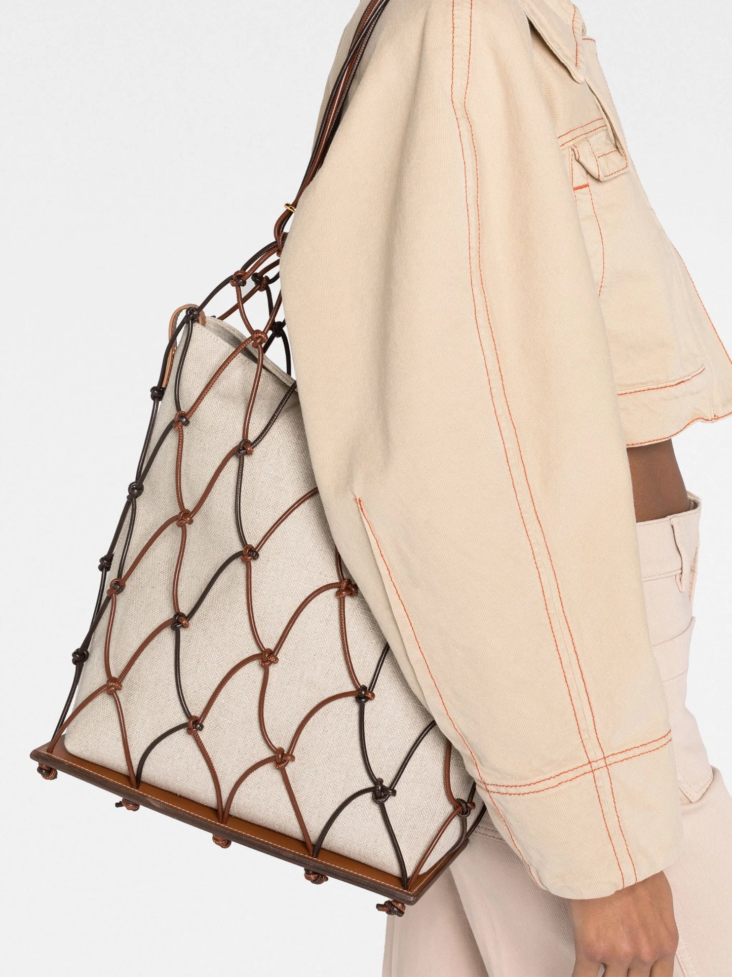 fishnet tote bag