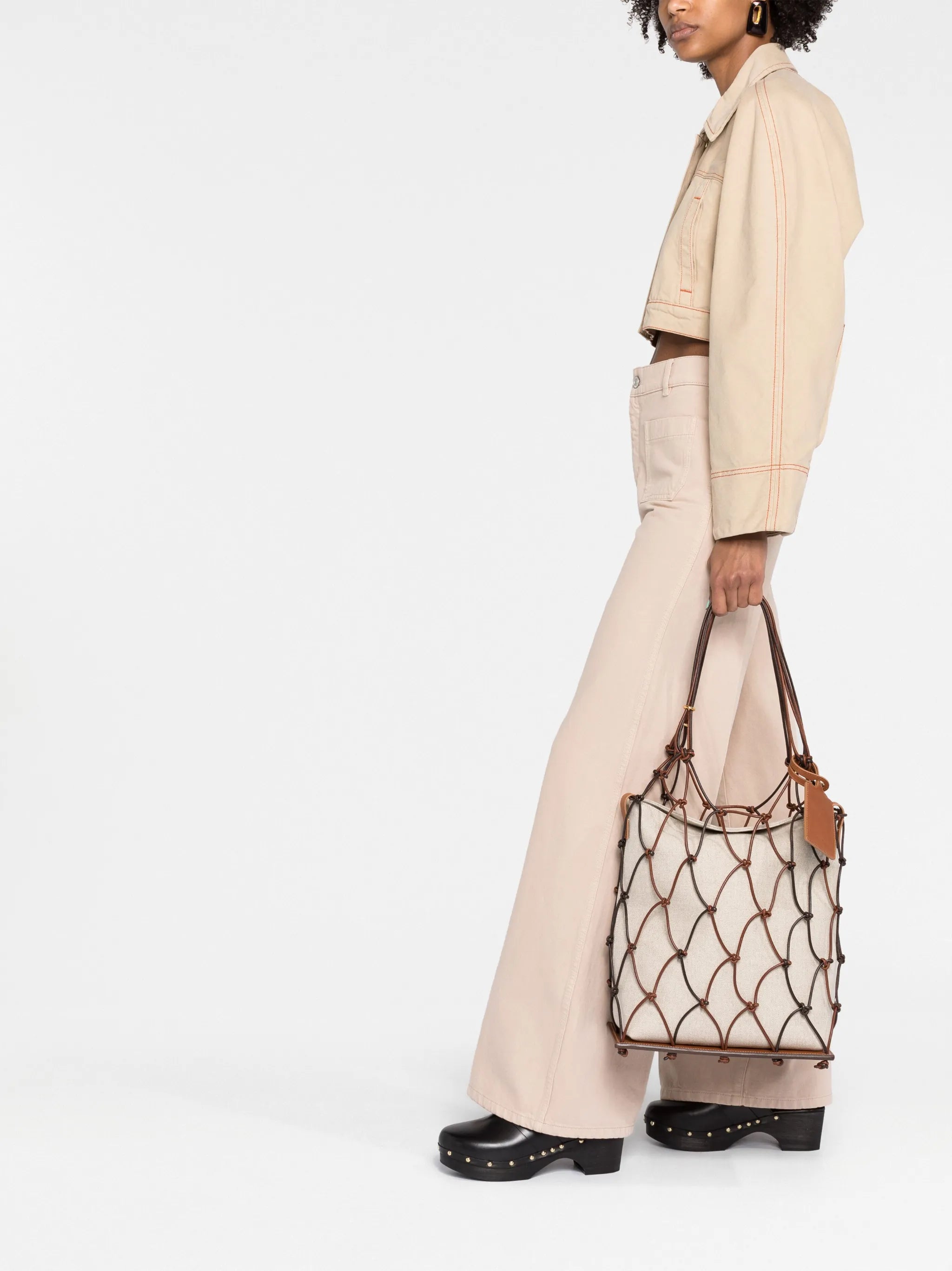 fishnet tote bag