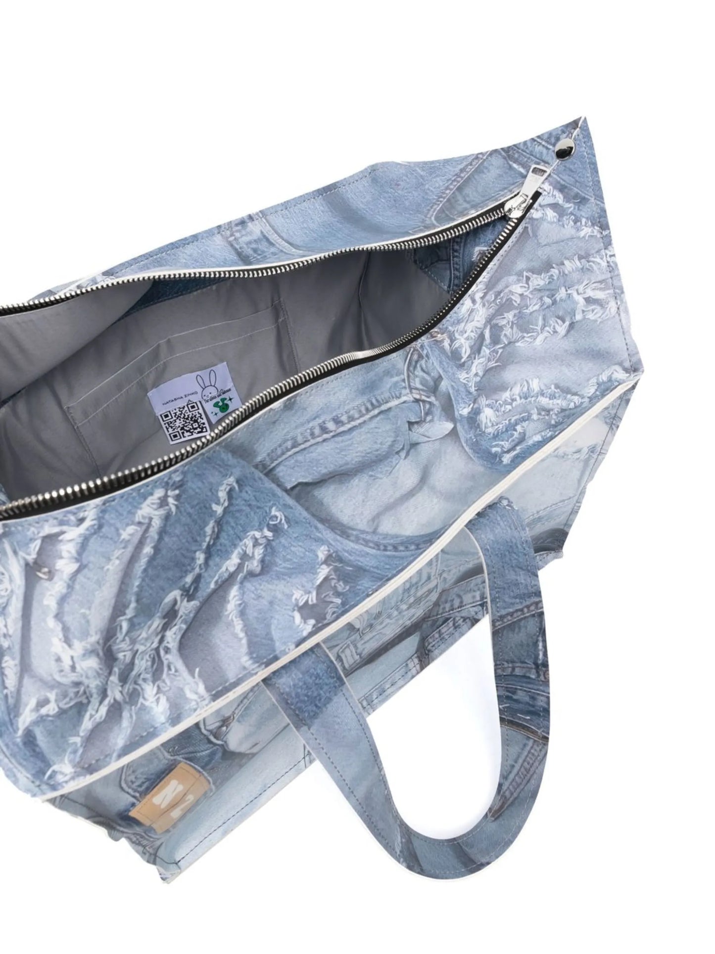 trompe l'oeil print tote bag