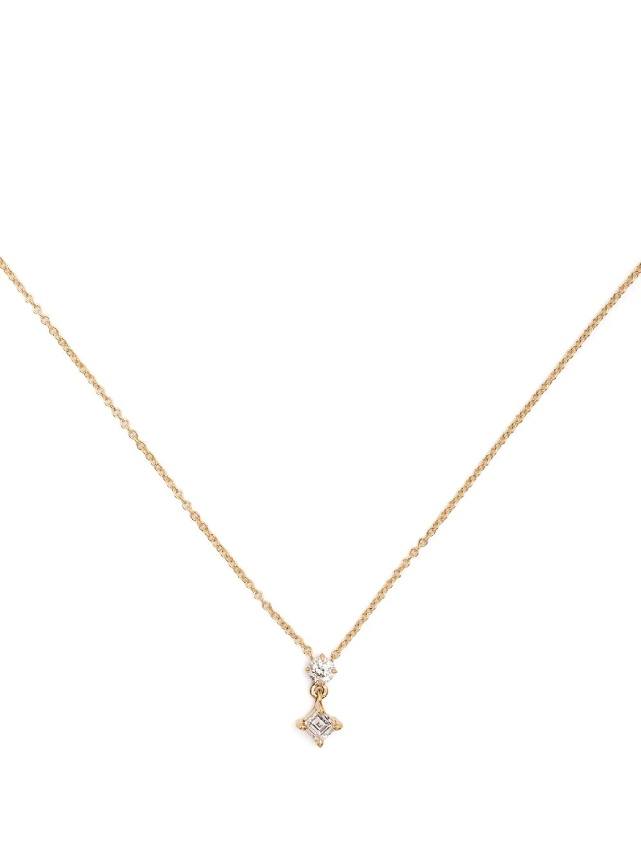 18kt yellow gold Mix Matched diamond necklace