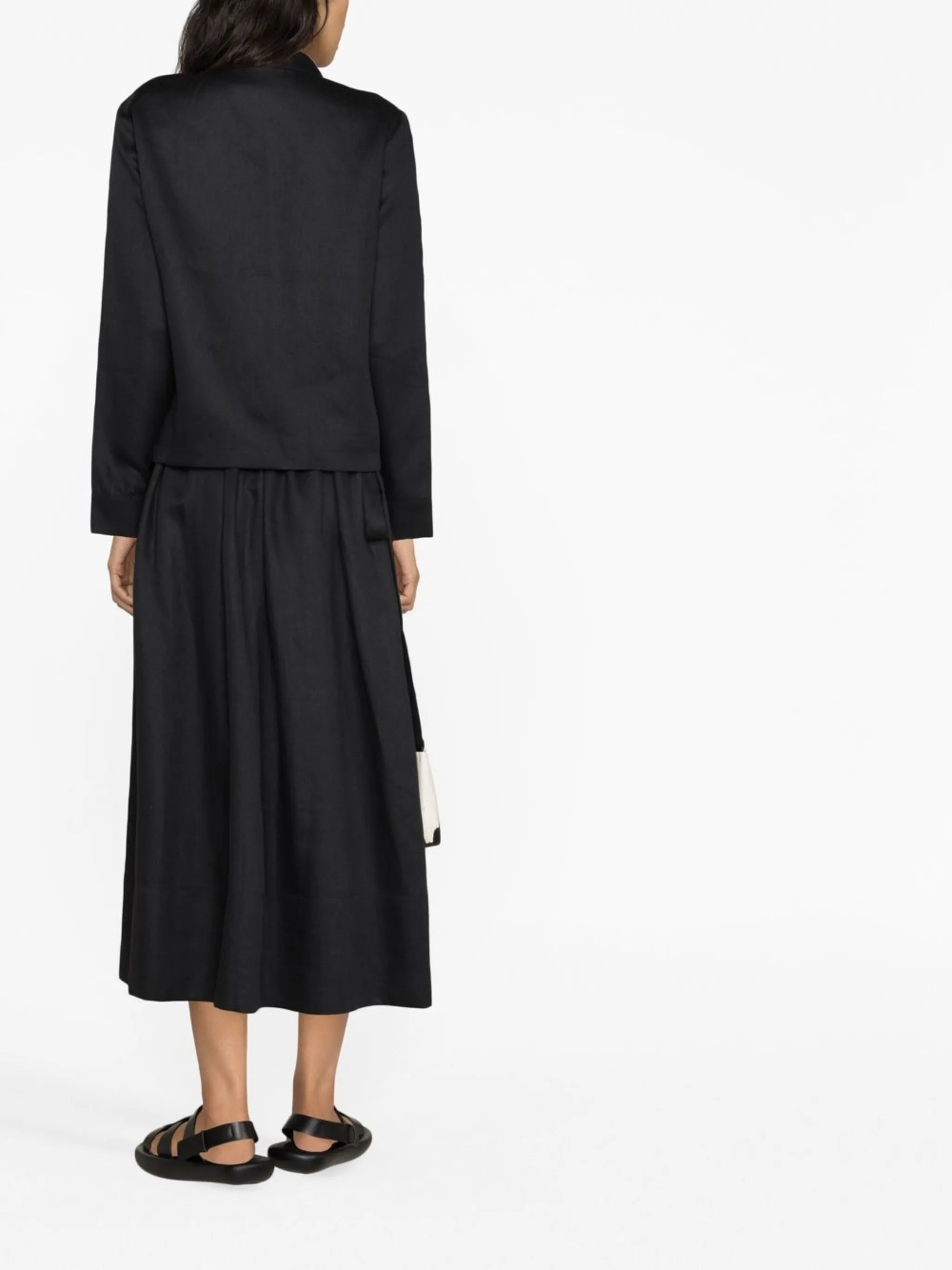 Coco full linen midi skirt