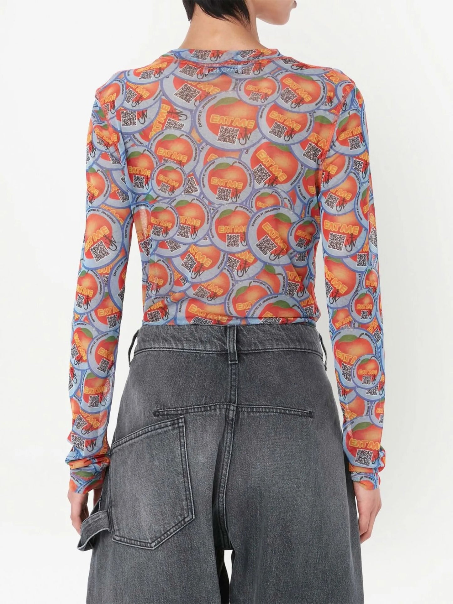 all-over apple-print top
