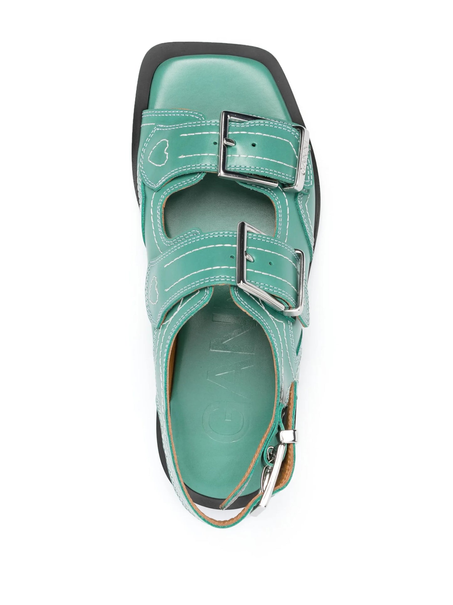 embroidered Western sandals