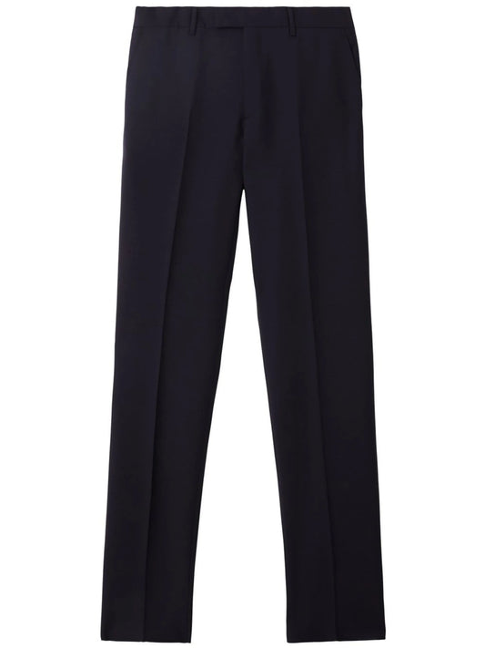 pressed crease tailored trousers