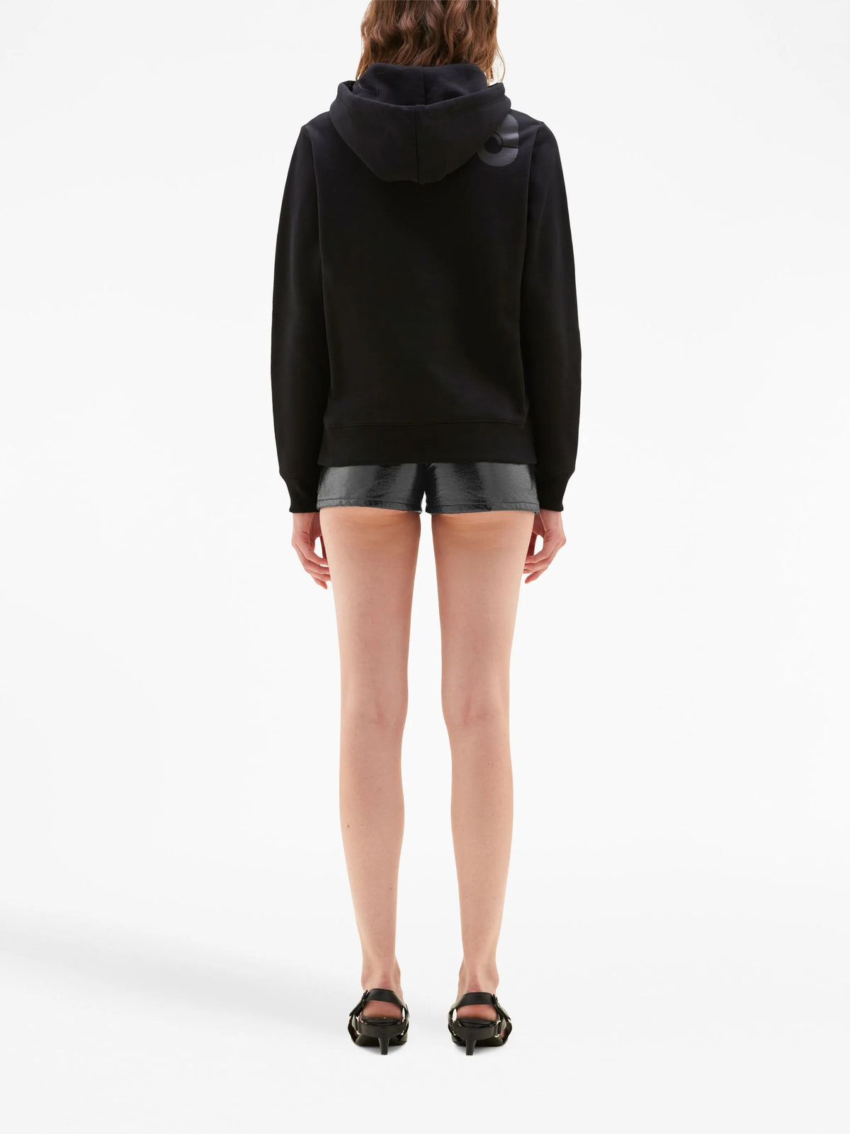 grained-texture mini shorts