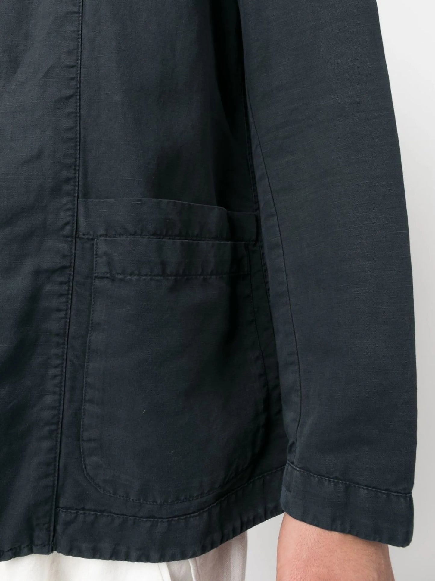 single-breasted linen-cotton blazer