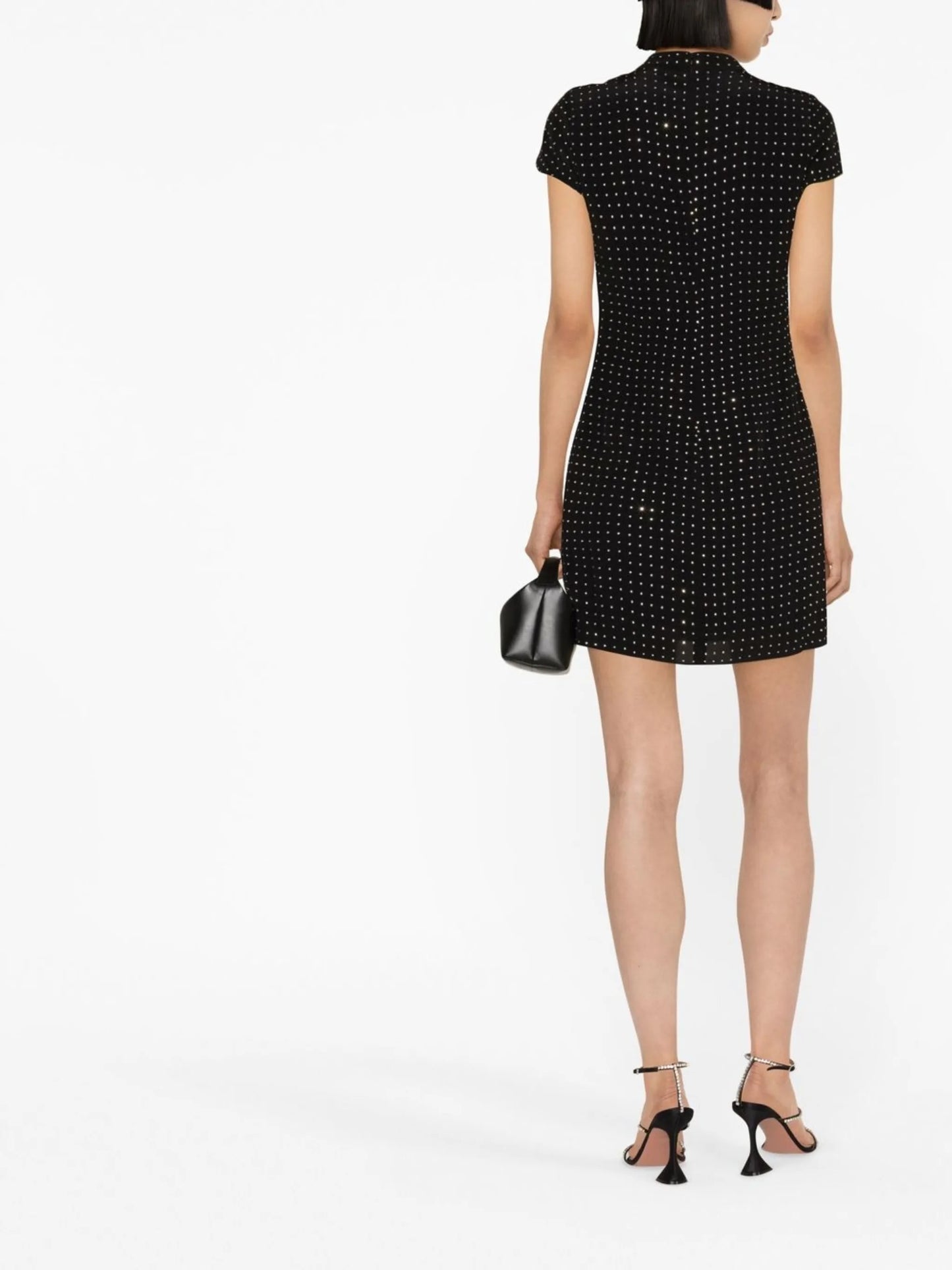 rhinestone-embellished mini-dress