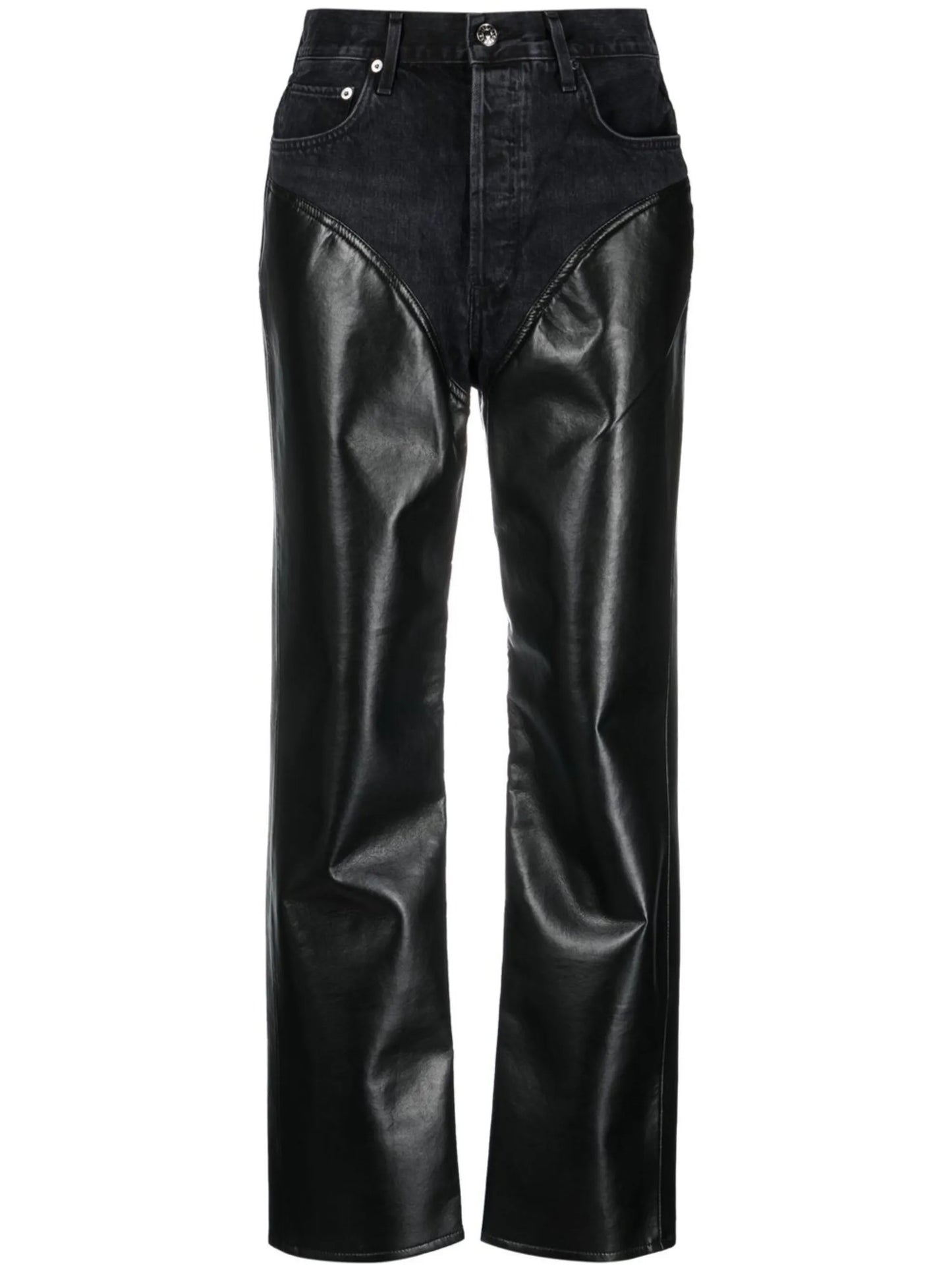 hybrid straight-leg trousers