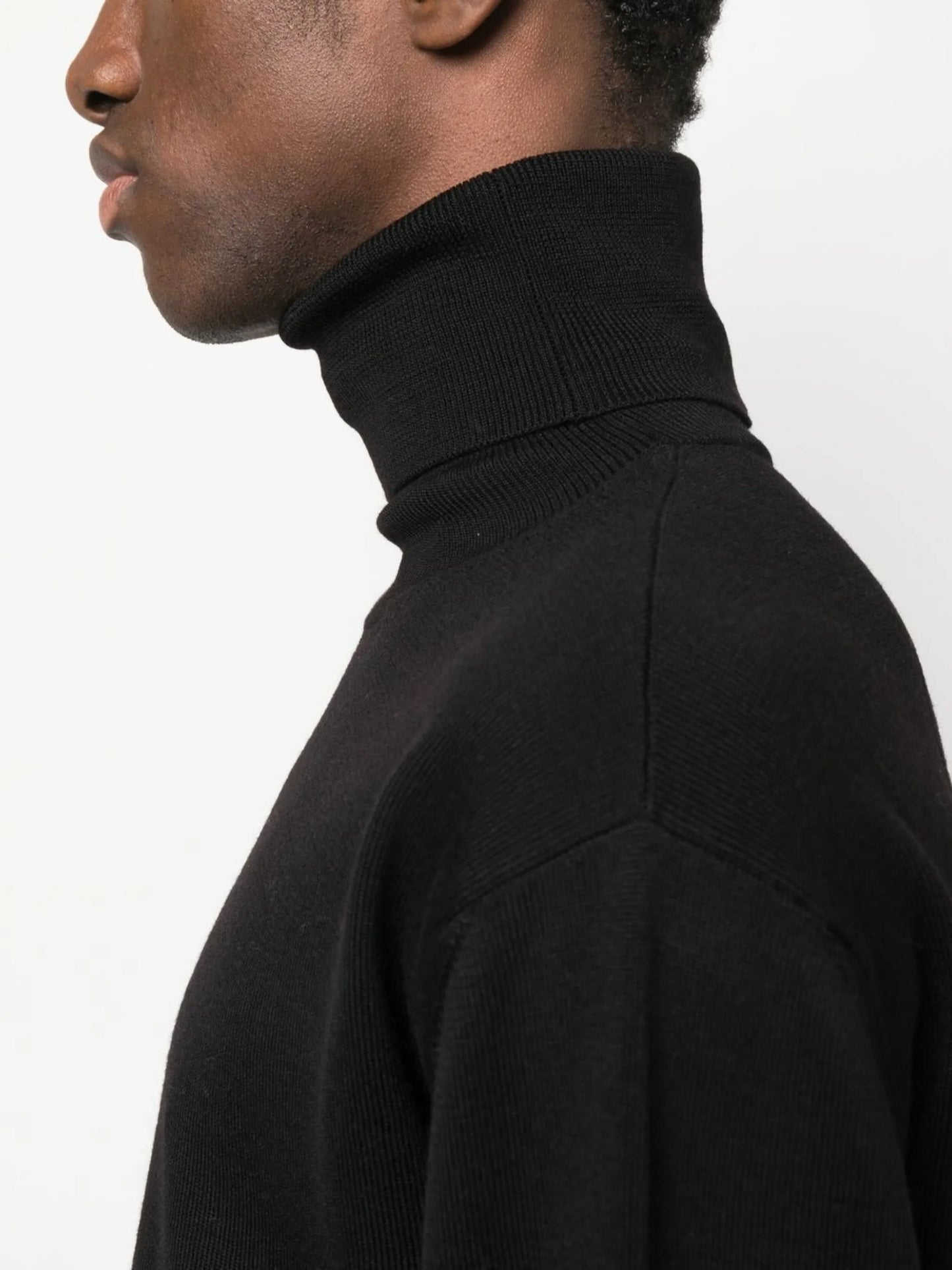 high-neck wool jumper
