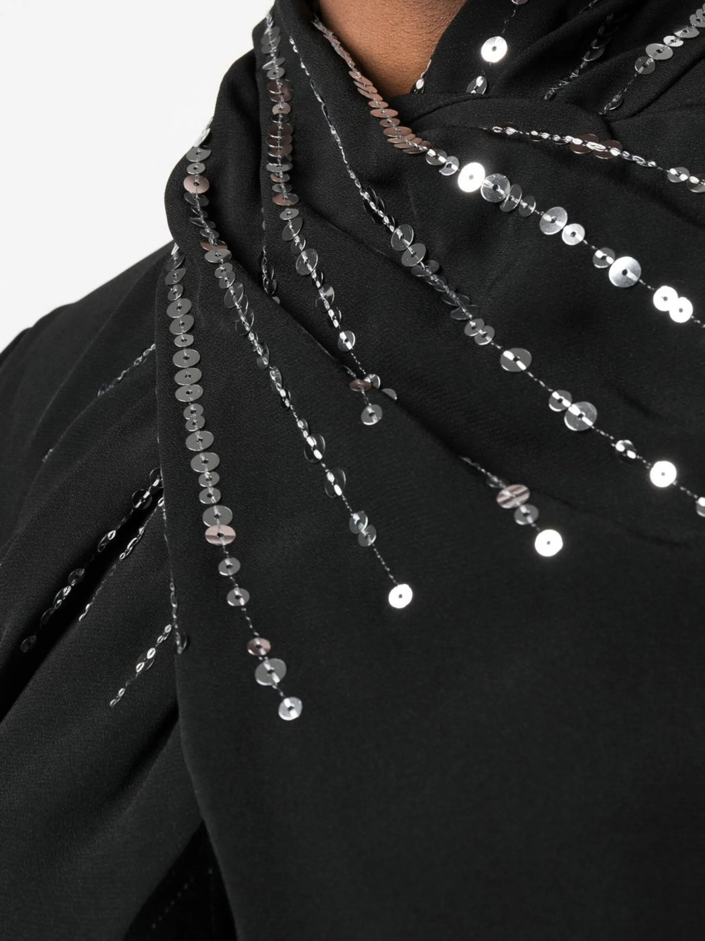 sequin-embellished top