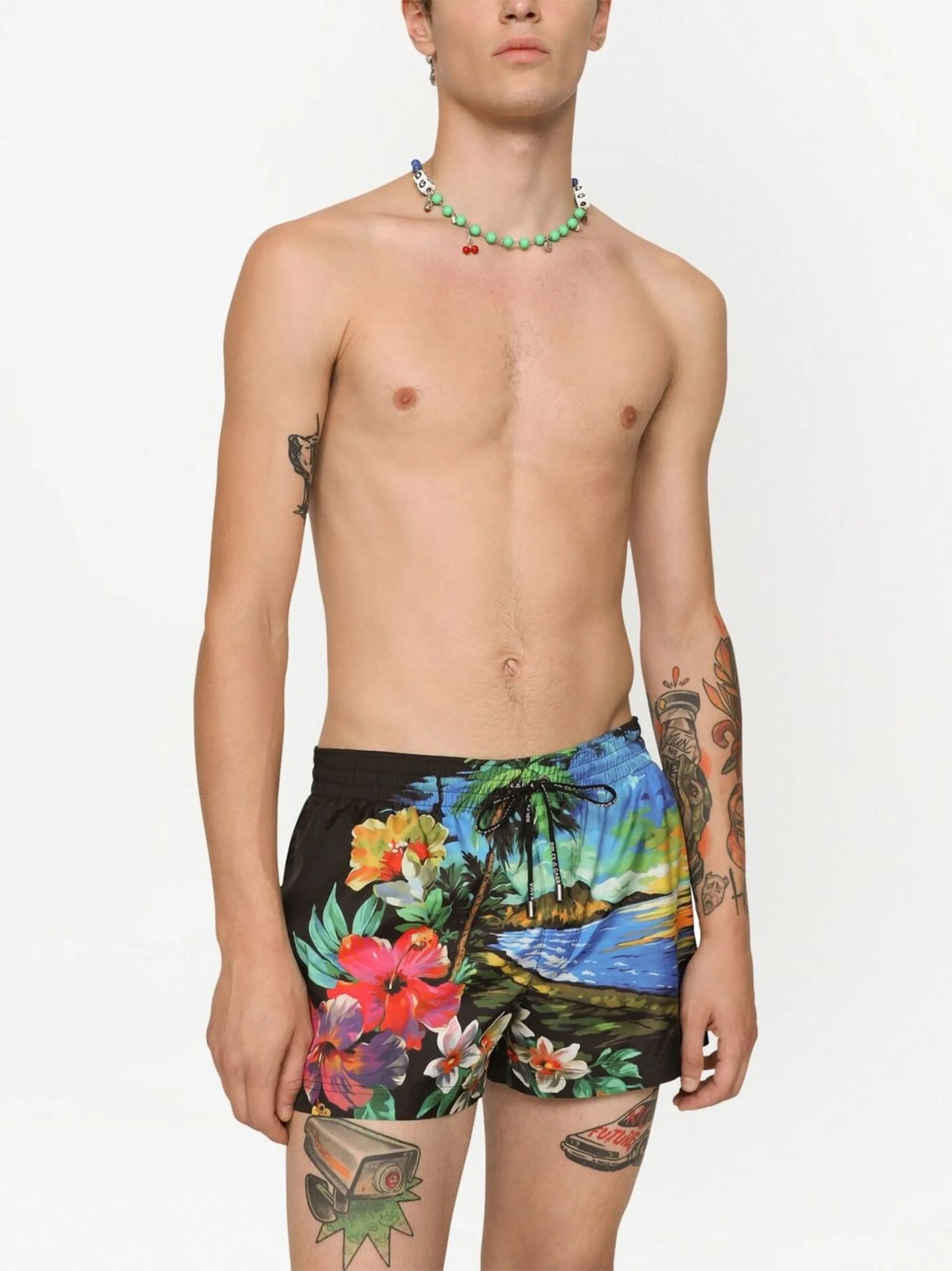 all-over graphic-print swim shorts