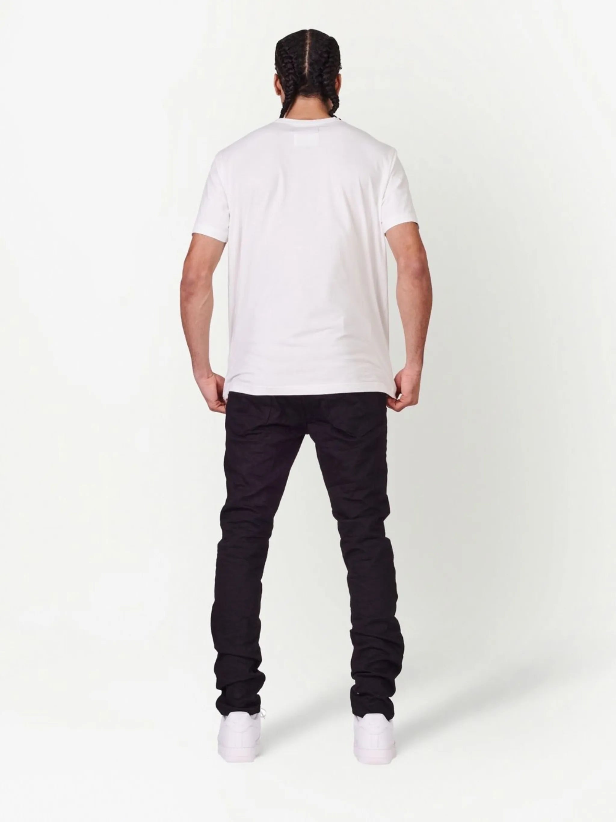 crinkled slim-cut jeans