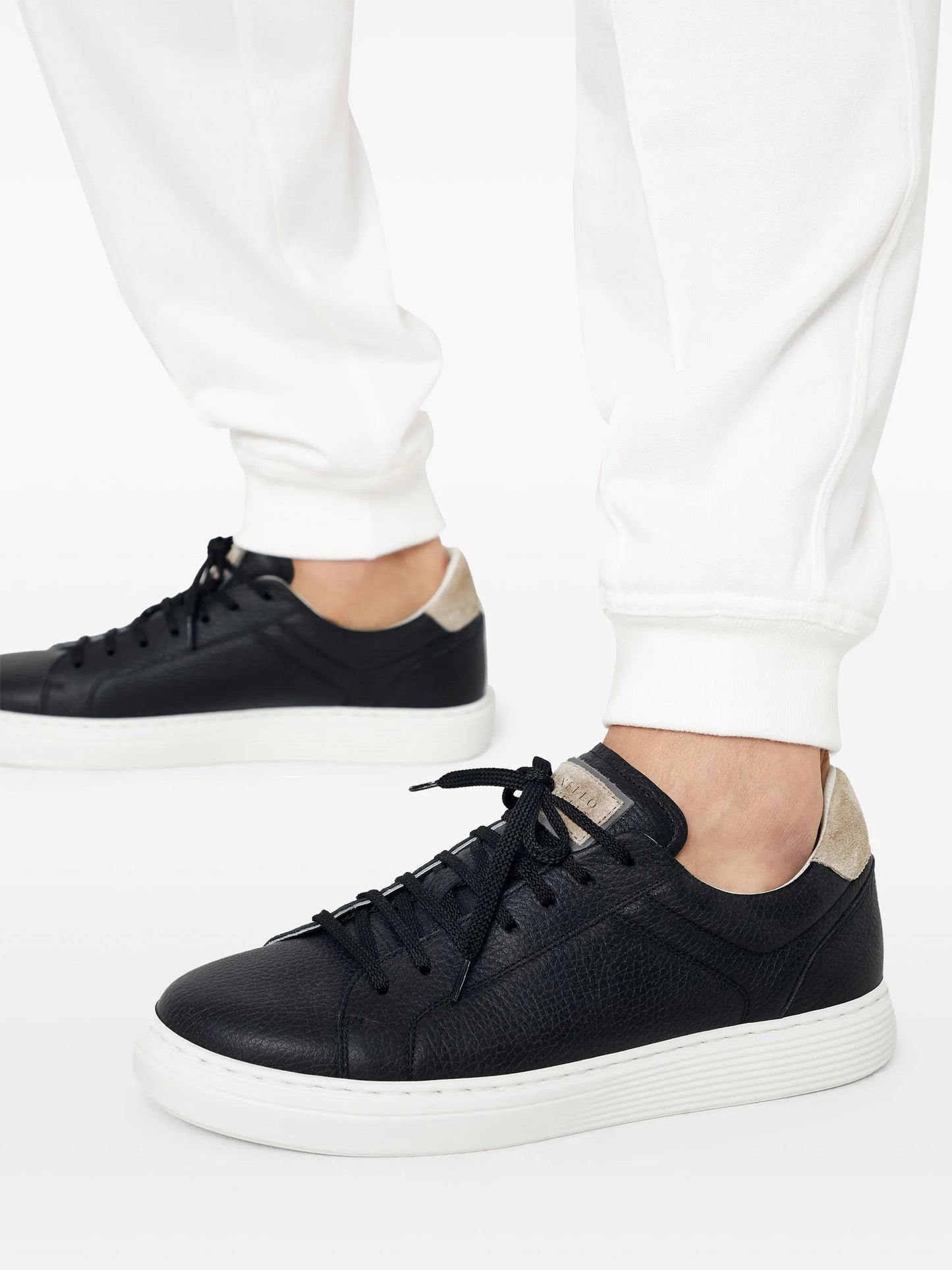 grained calfskin sneakers