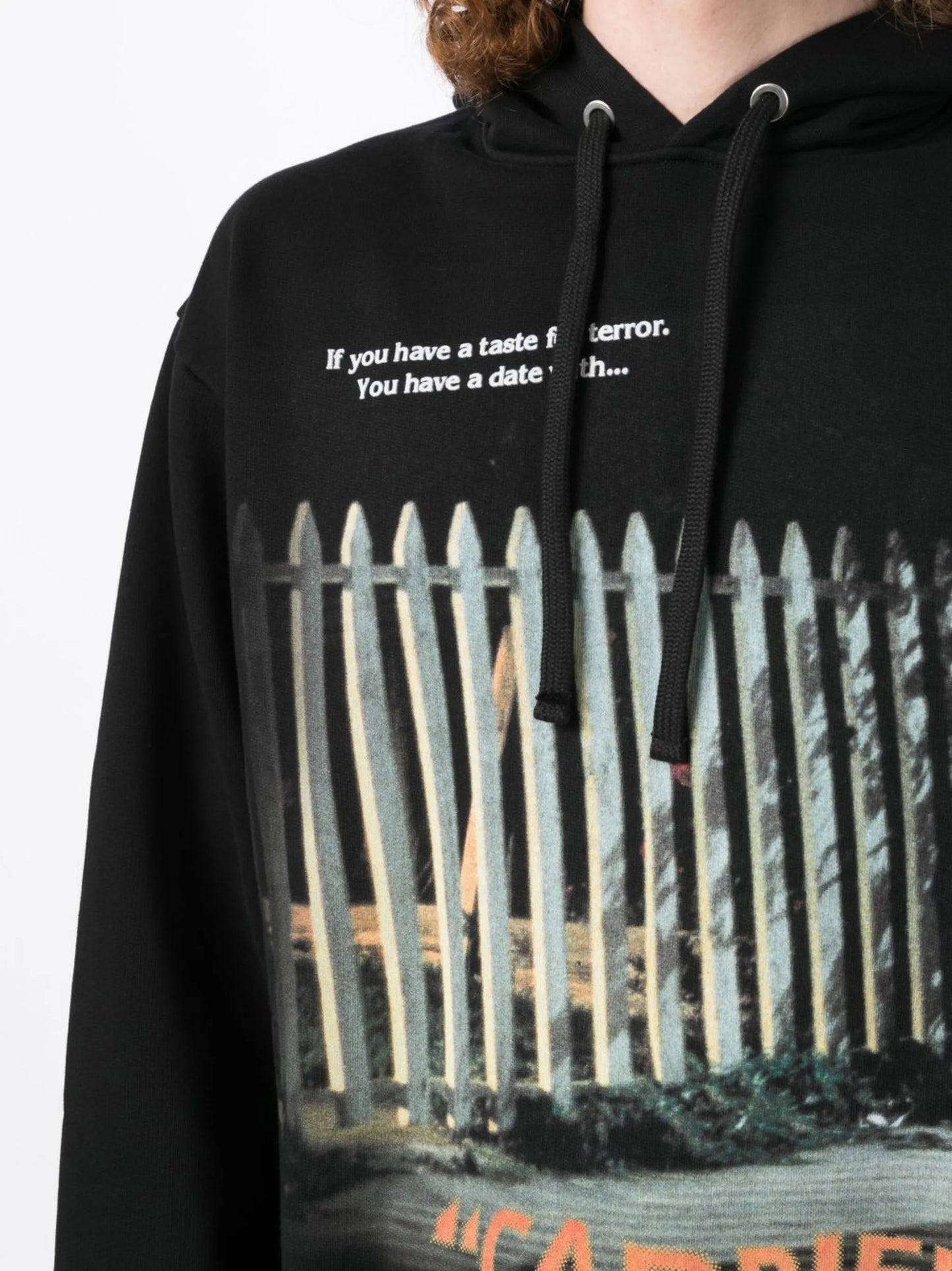 Carrie-print oversized hoodie
