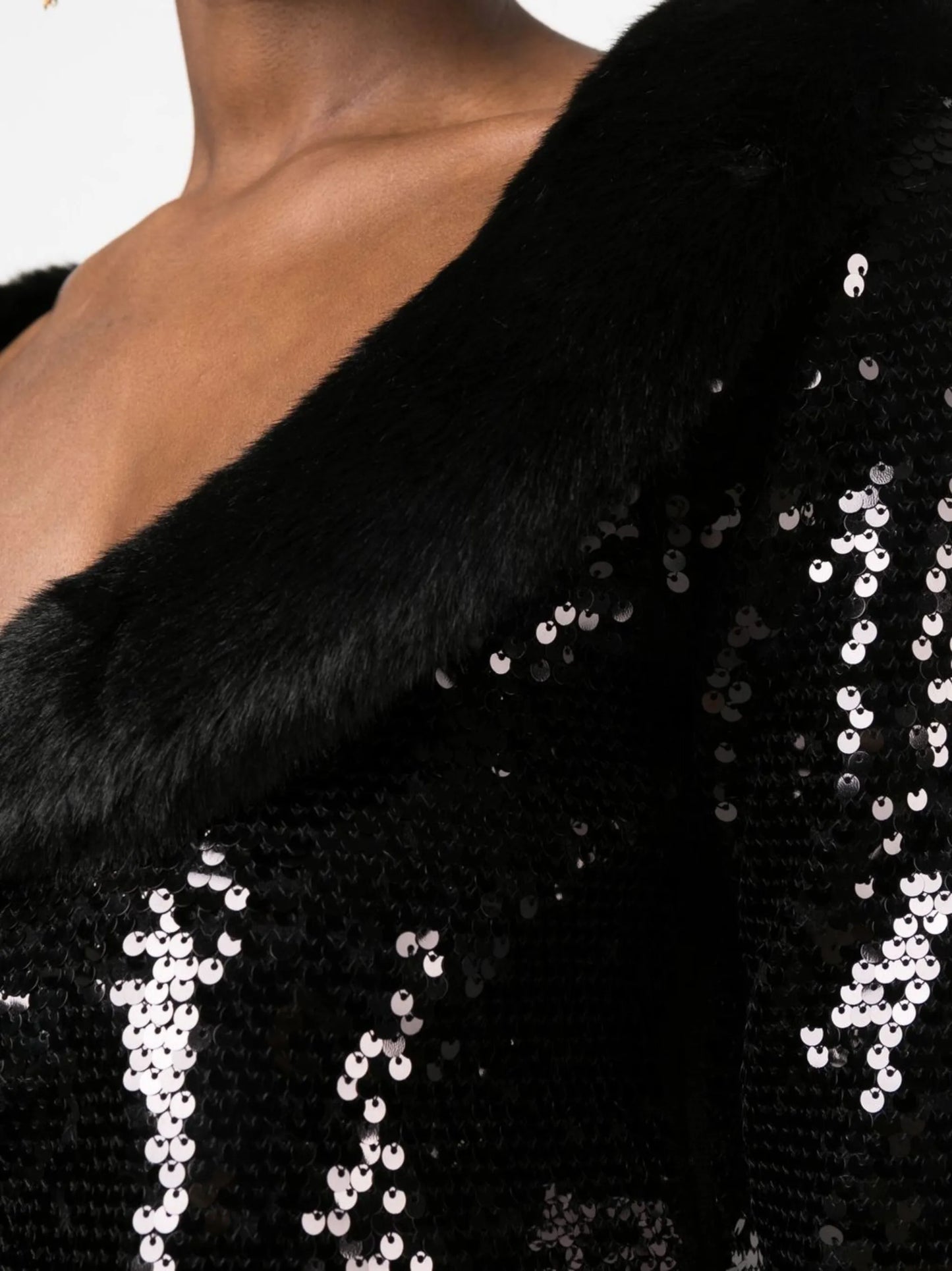 sequin-embellished cropped cardigan