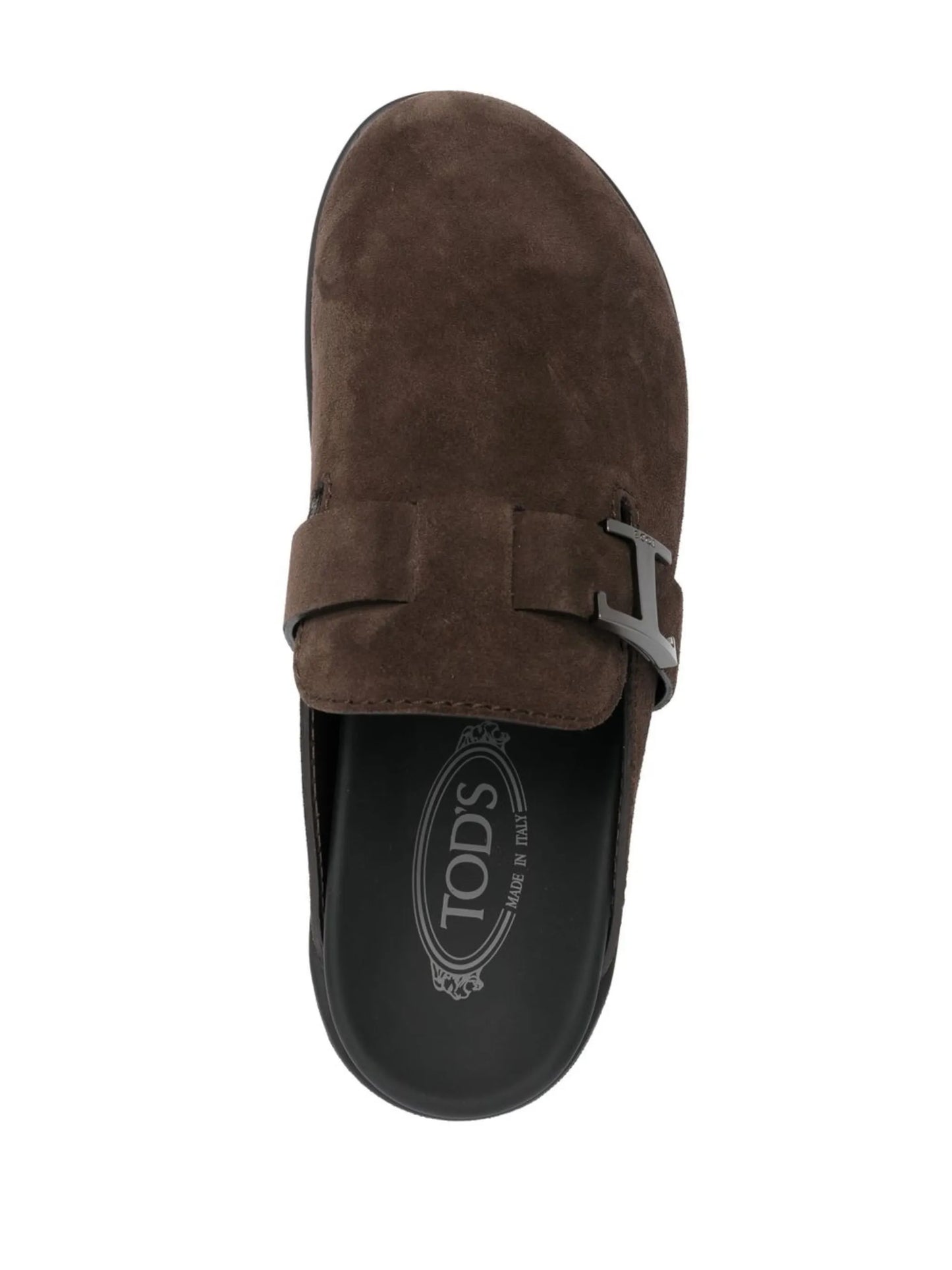 T Timeless suede slides