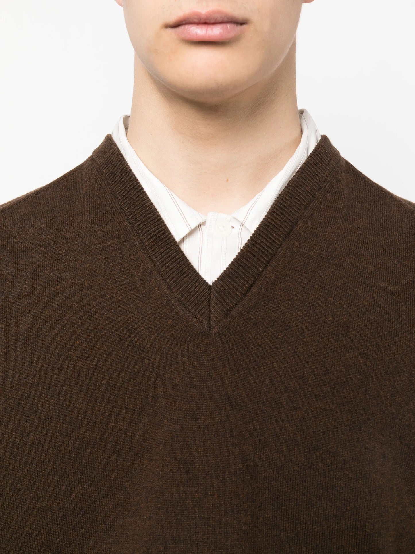 V-neck wool jumper