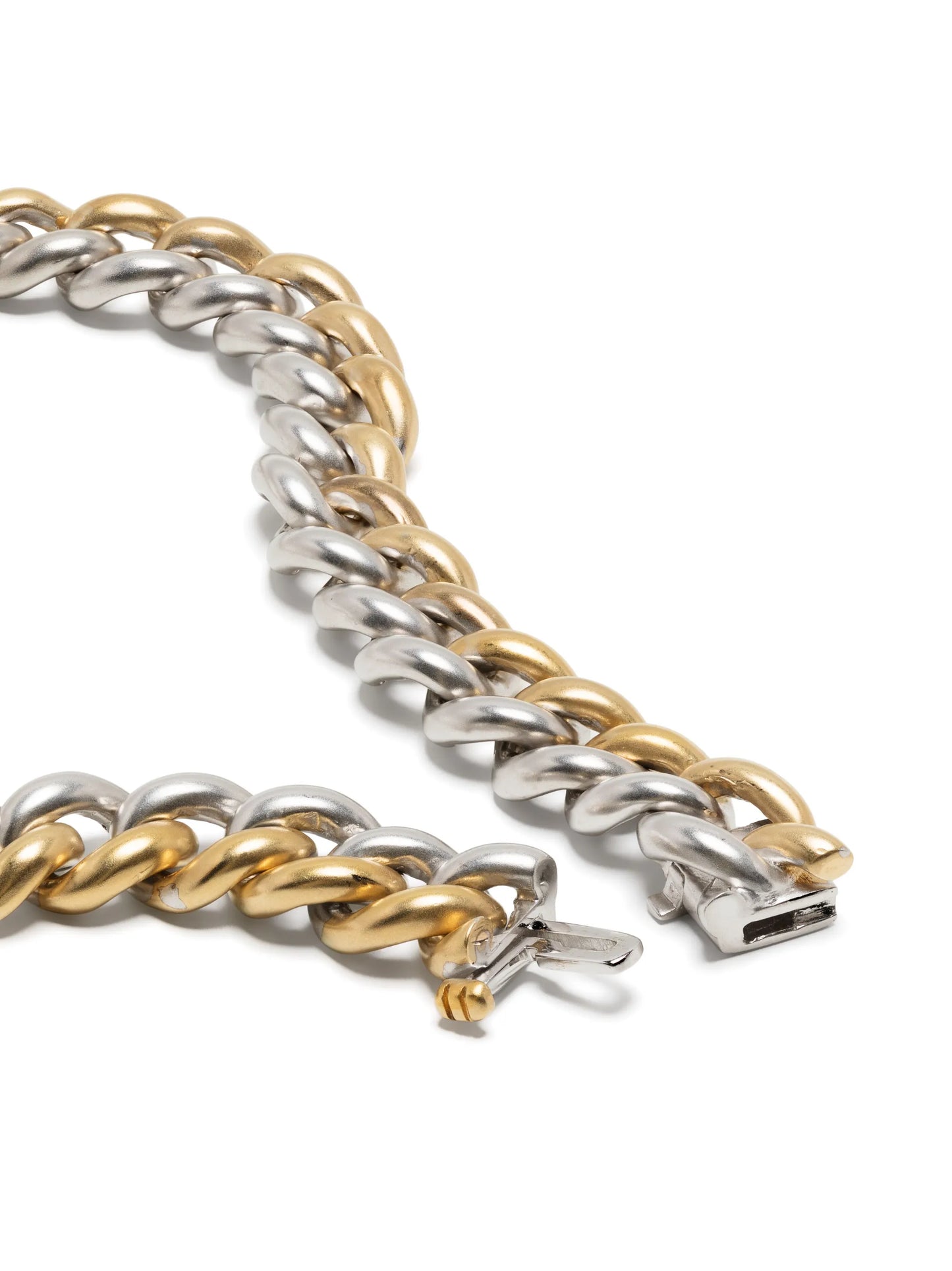 18K yellow and white gold medium two-tone link bracelet