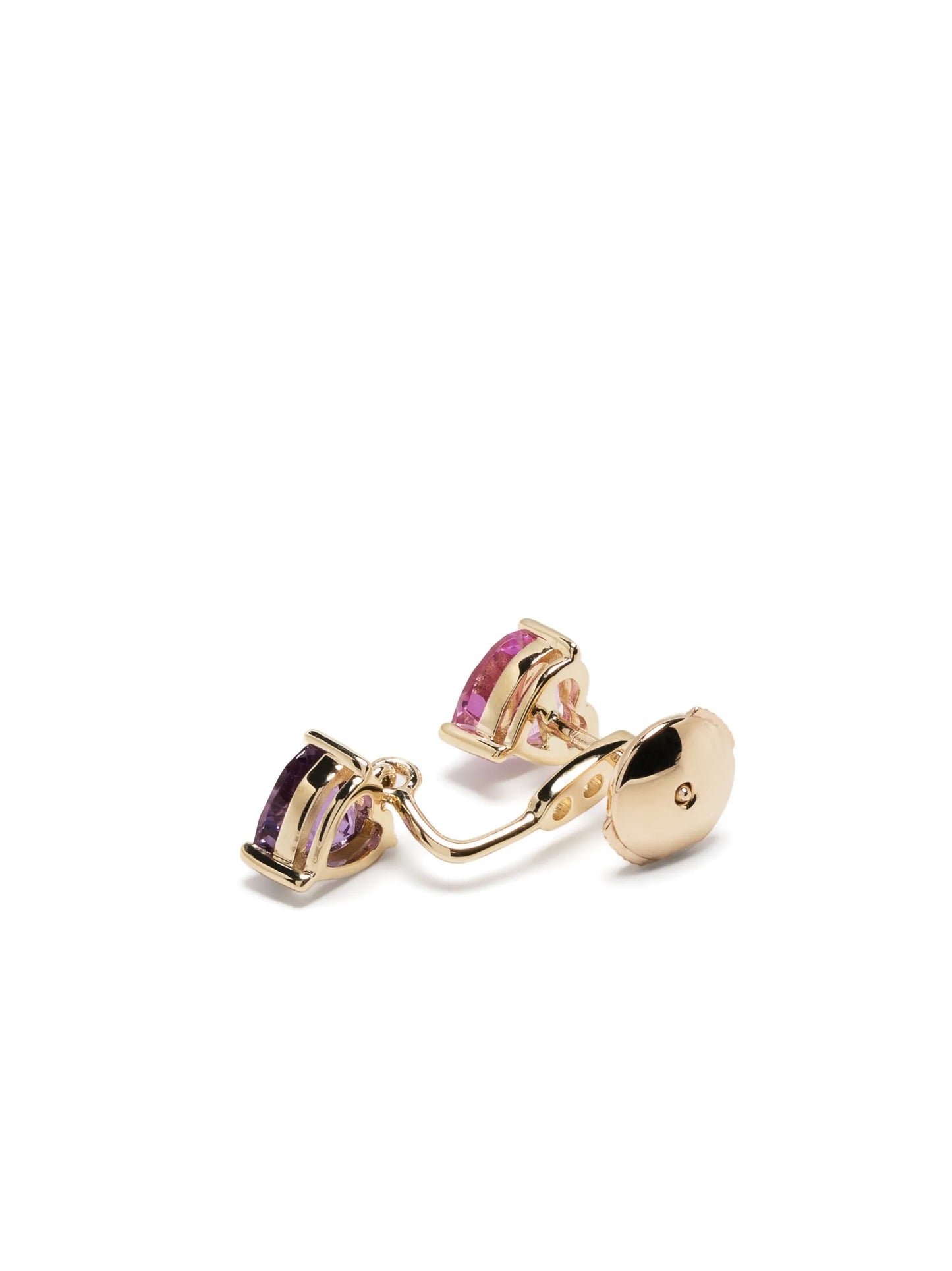 9kt yellow gold Multi Coeurs drop earrings