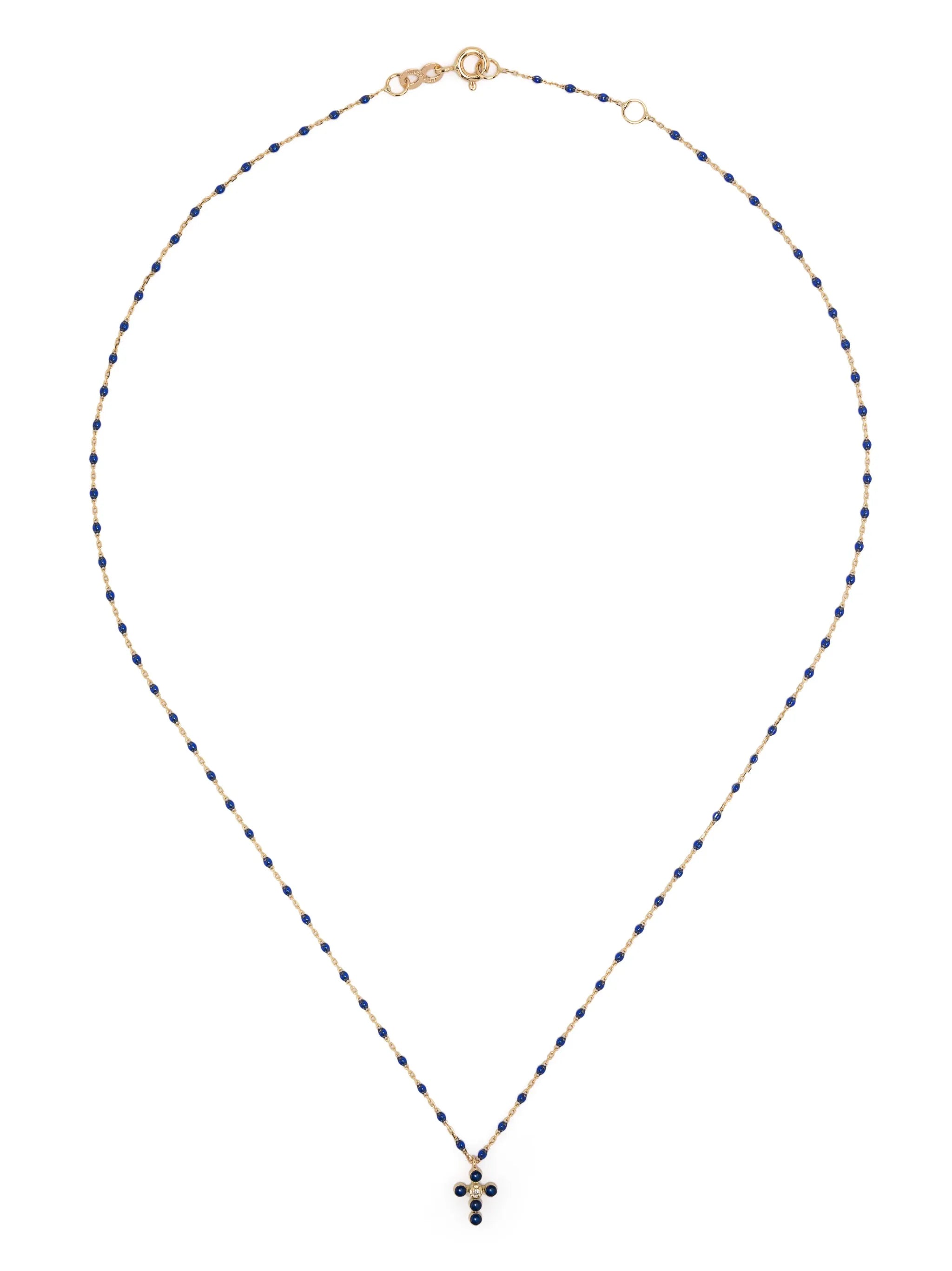 18kt yellow gold lapis lazuli and diamond necklace