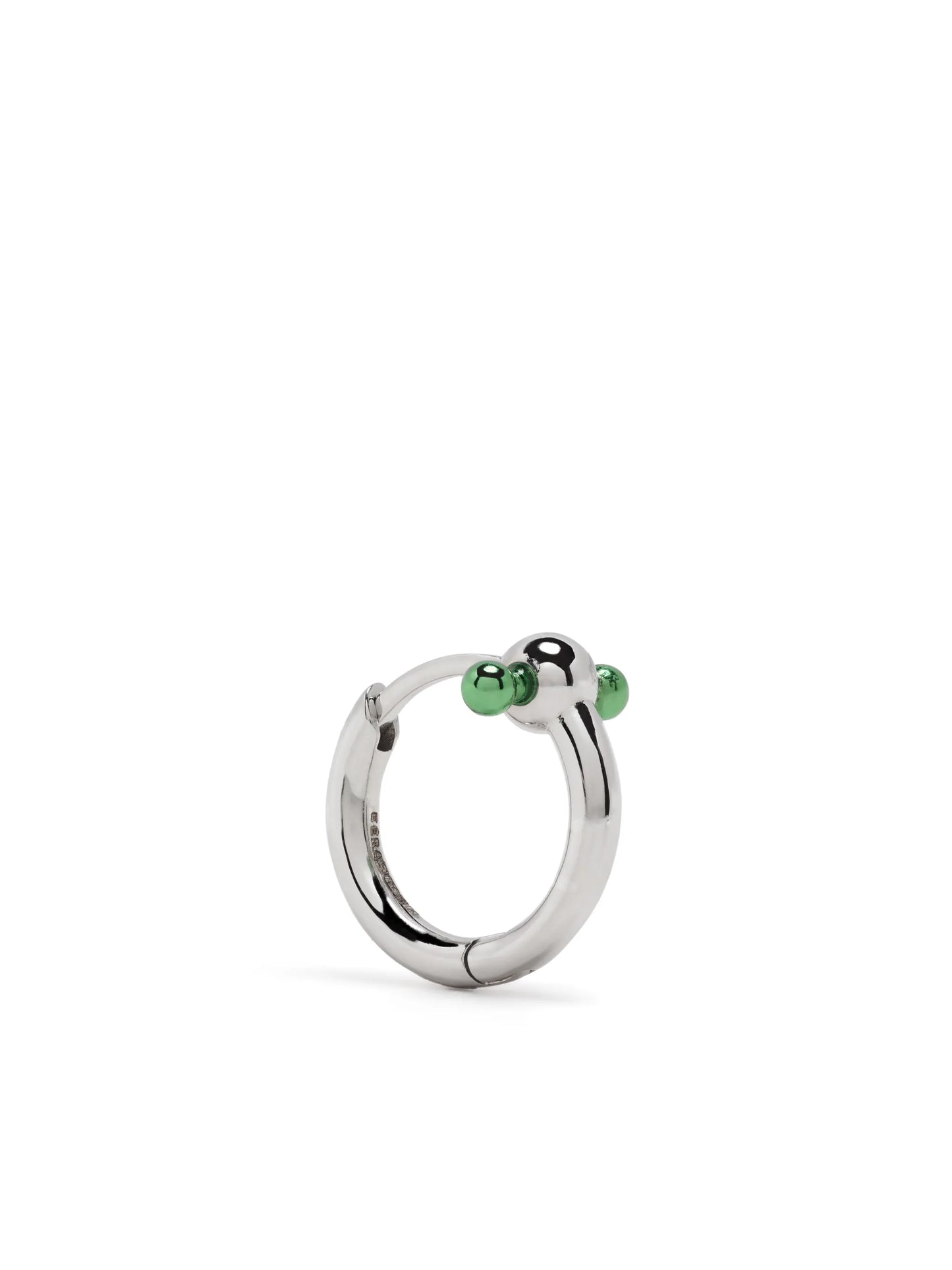 18kt white gold Bar mini hoop earring