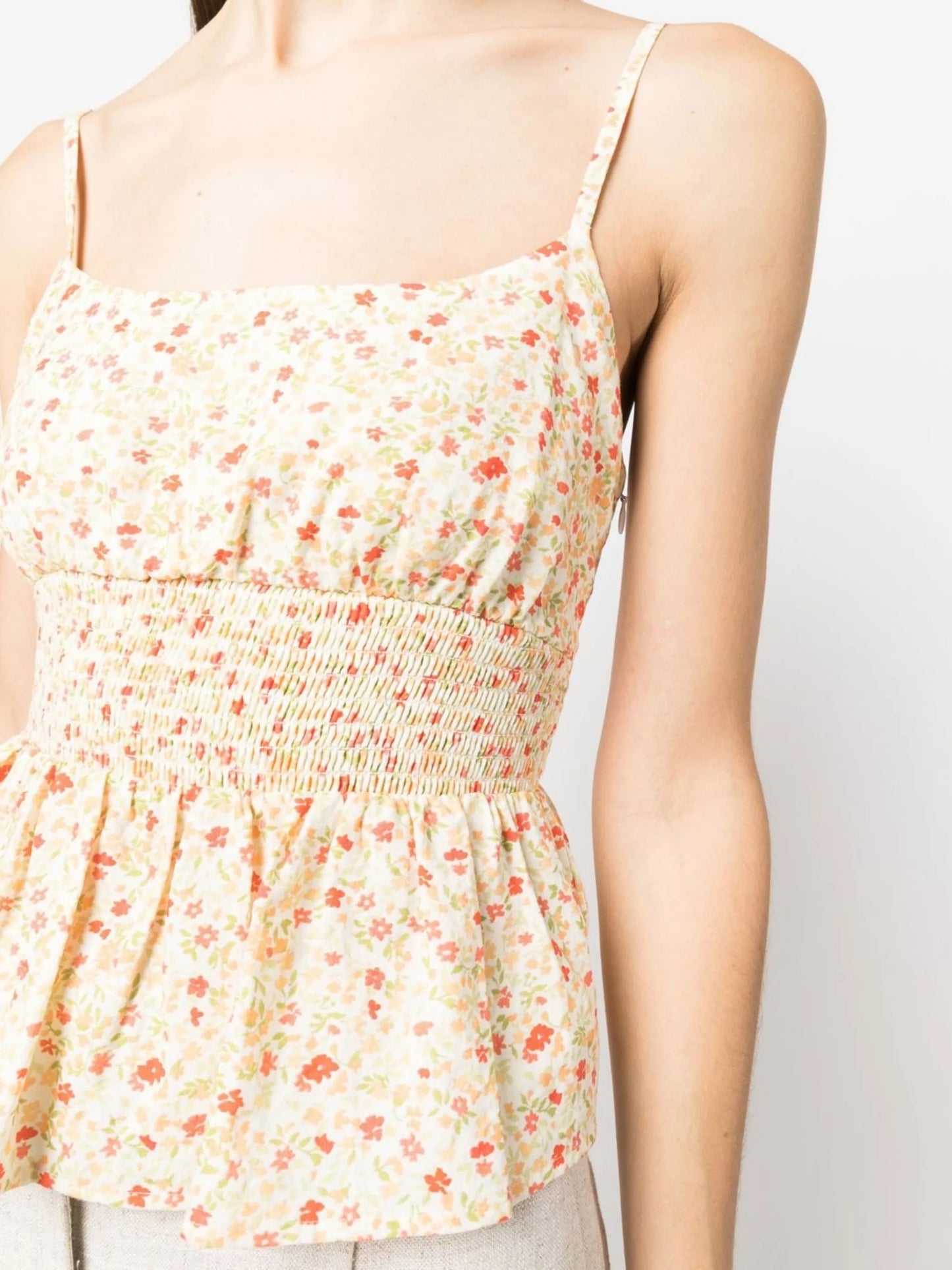 floral-print camisole top