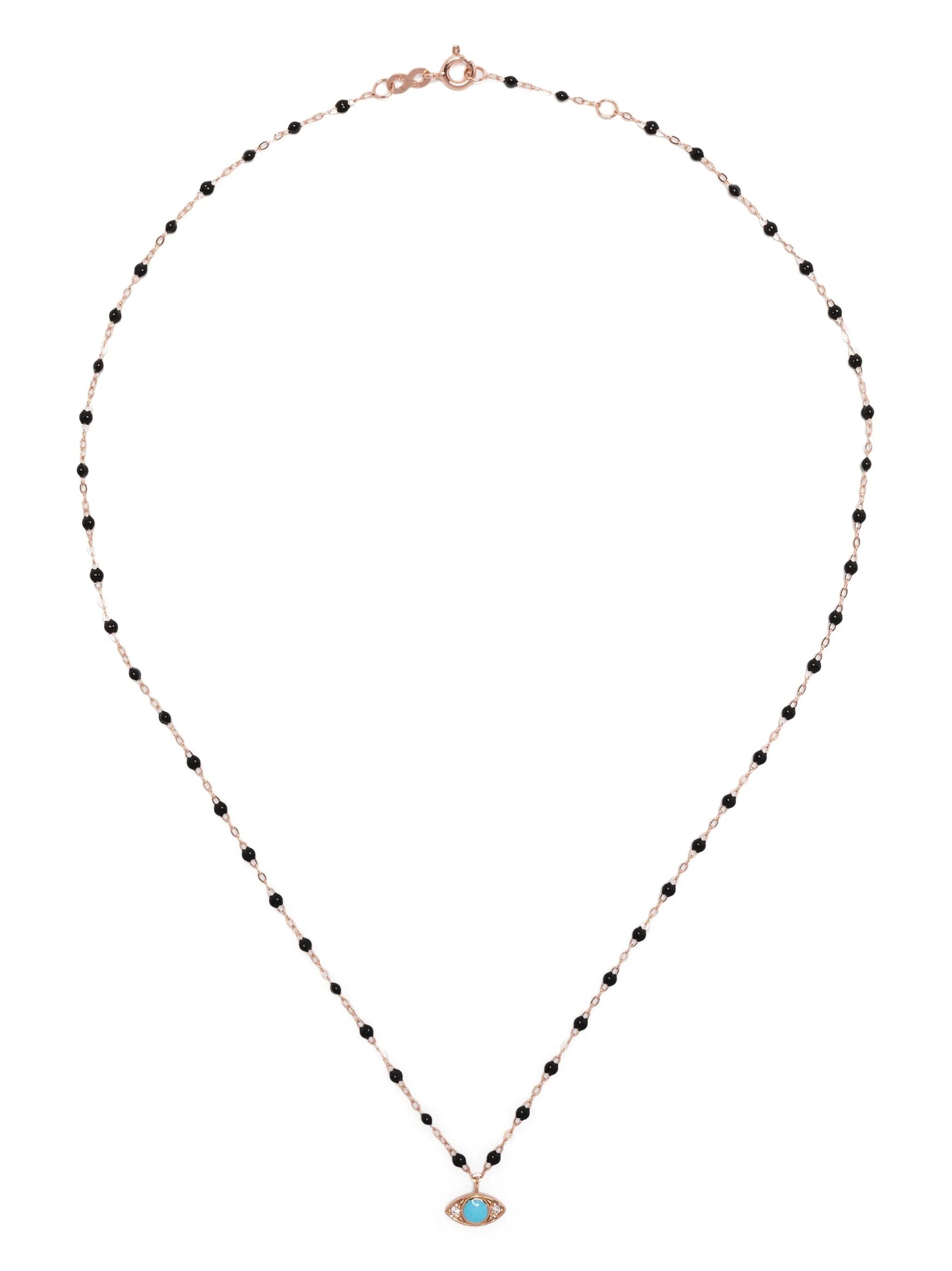 18kt rose gold Eye Sparkle turquoise and diamond necklace