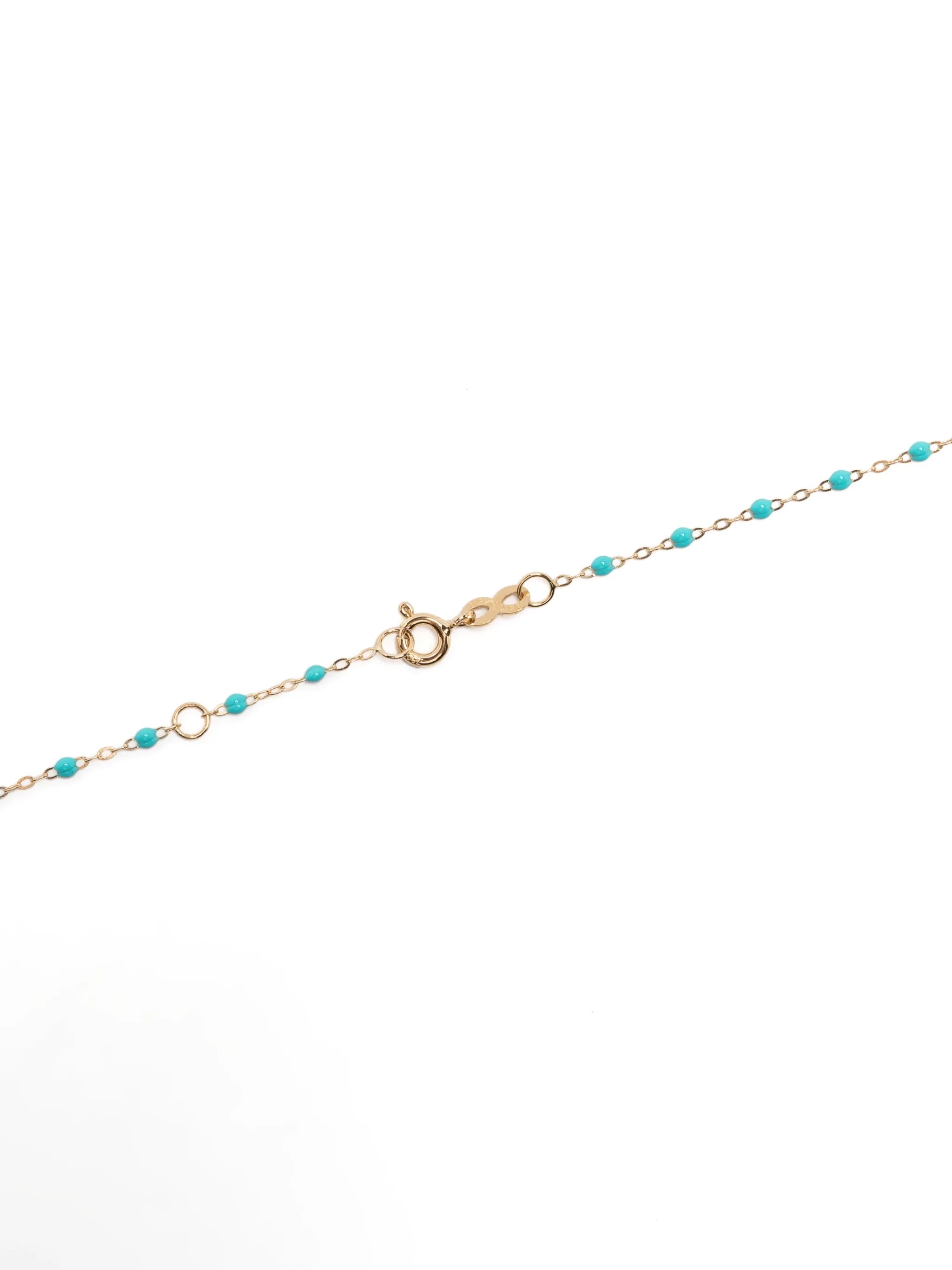 18kt gold Étoile diamond and turquoise necklace
