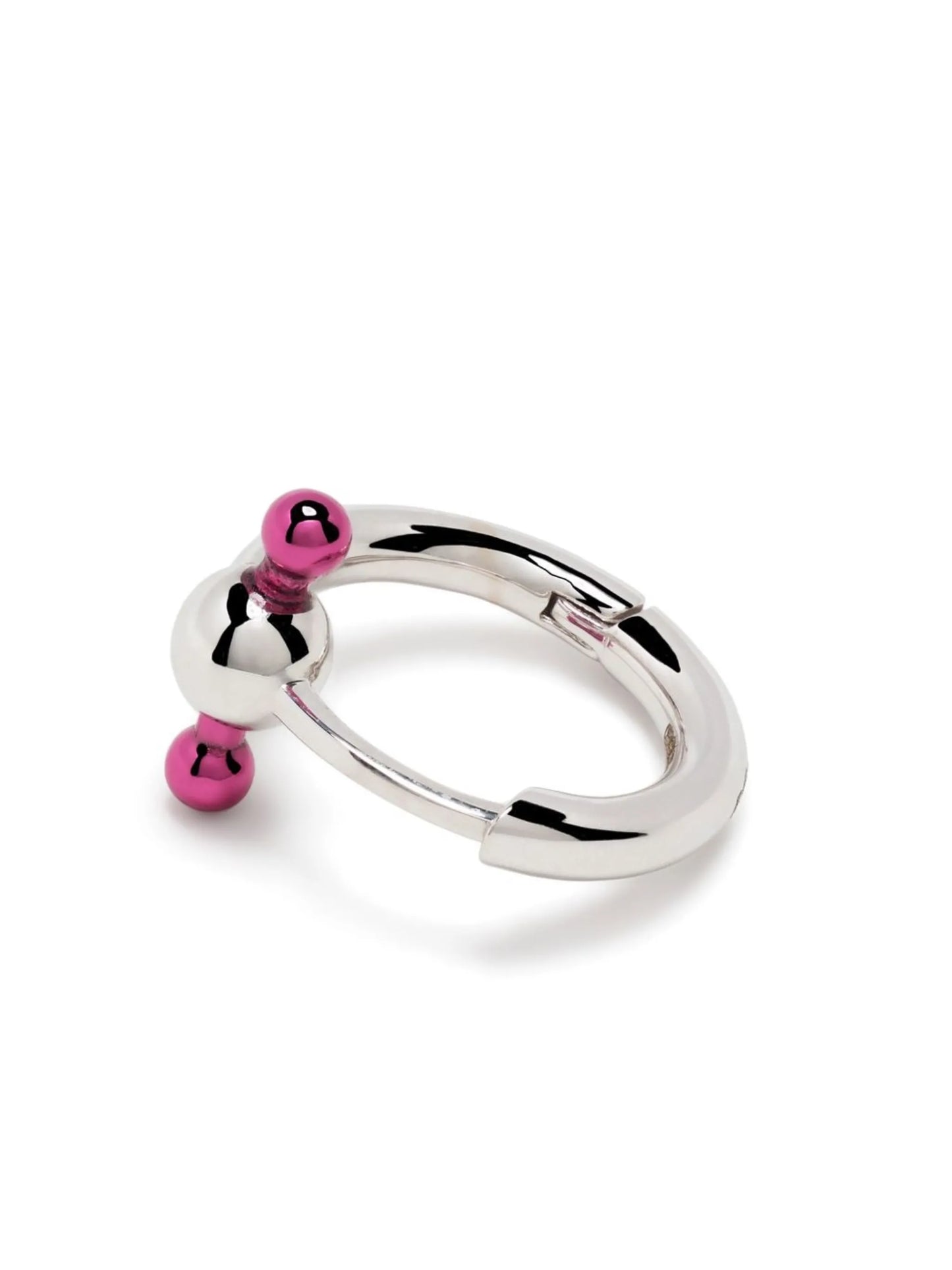 18kt white gold Bar mini hoop earring