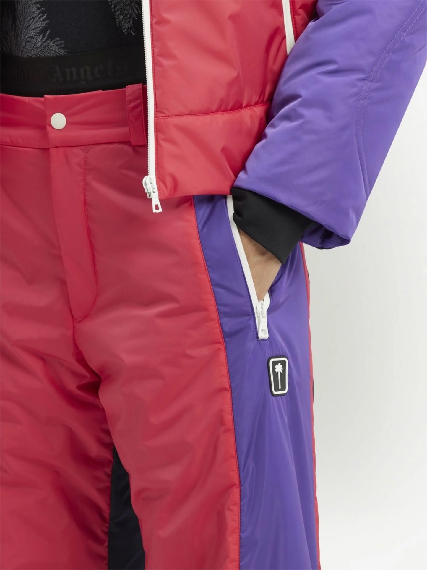 Thunderbolt colour-block ski trousers