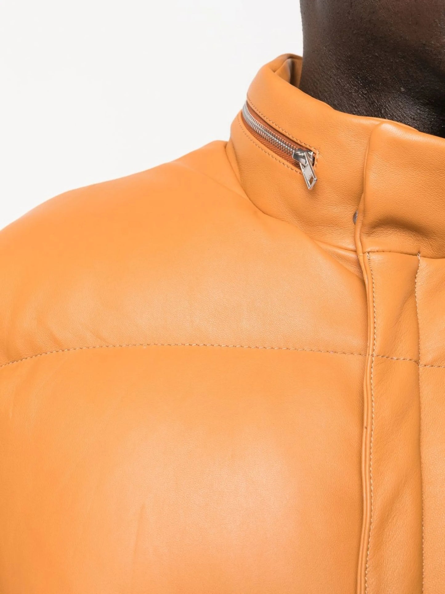 lambskin padded jacket