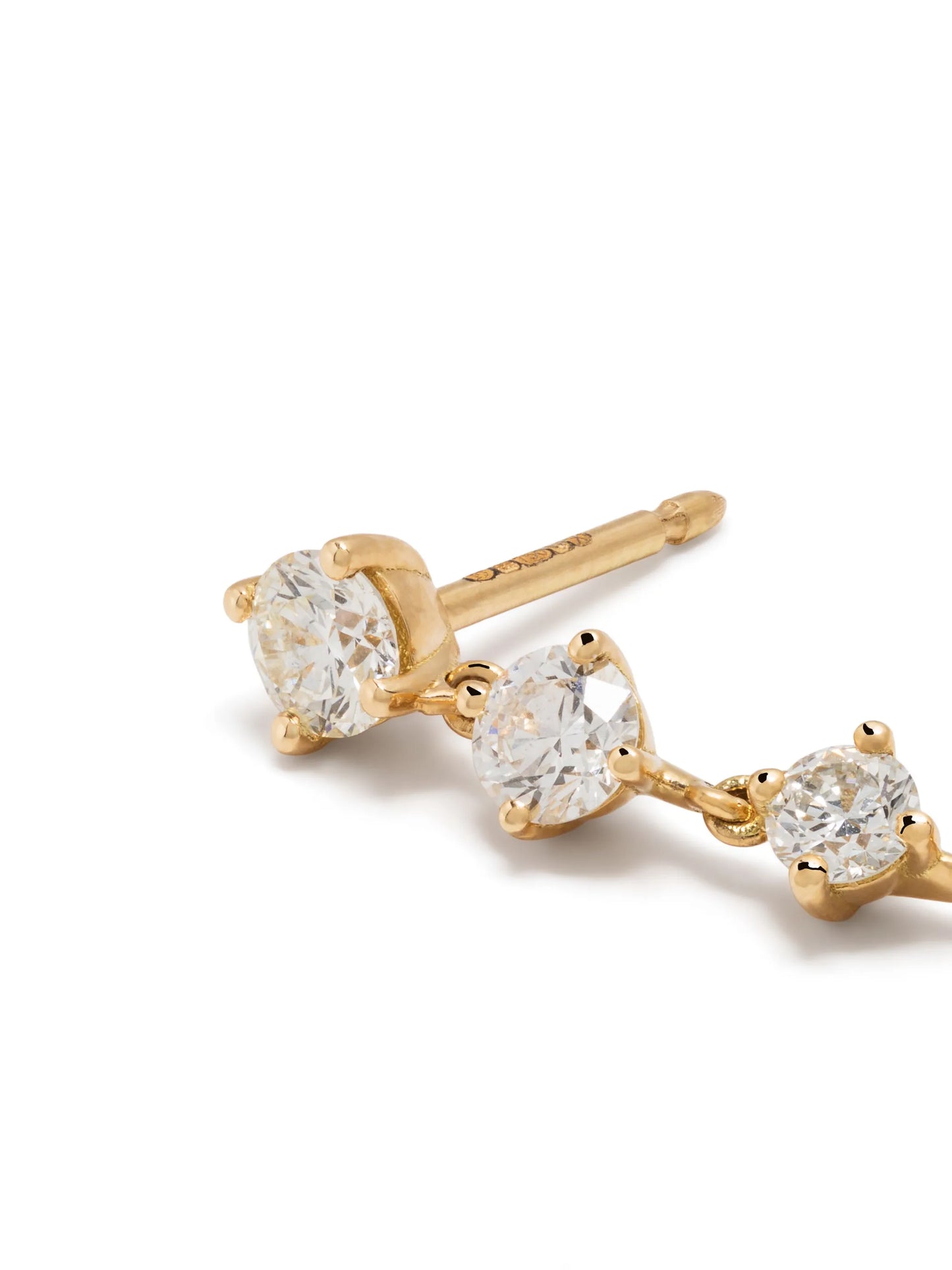 18kt yellow gold Sequence diamond drop earrings