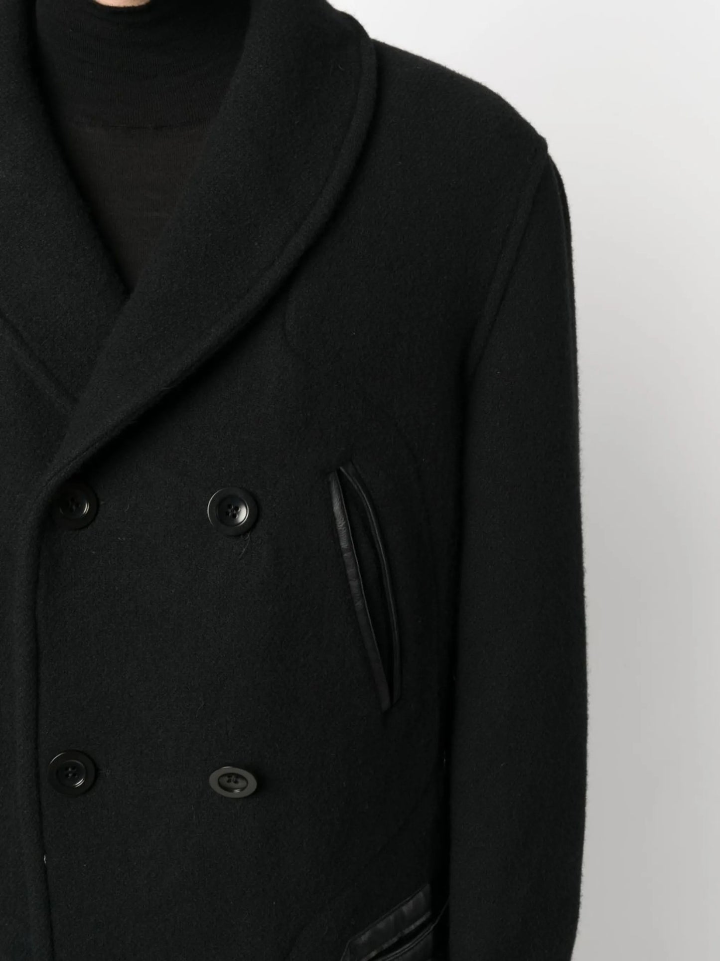 double-breasted tailored coat