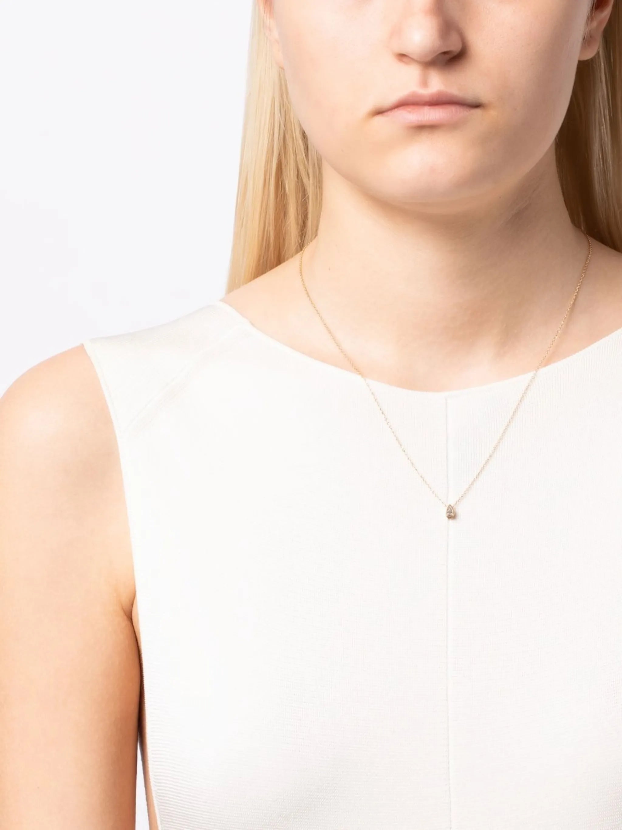 14kt yellow gold diamond pendant necklace