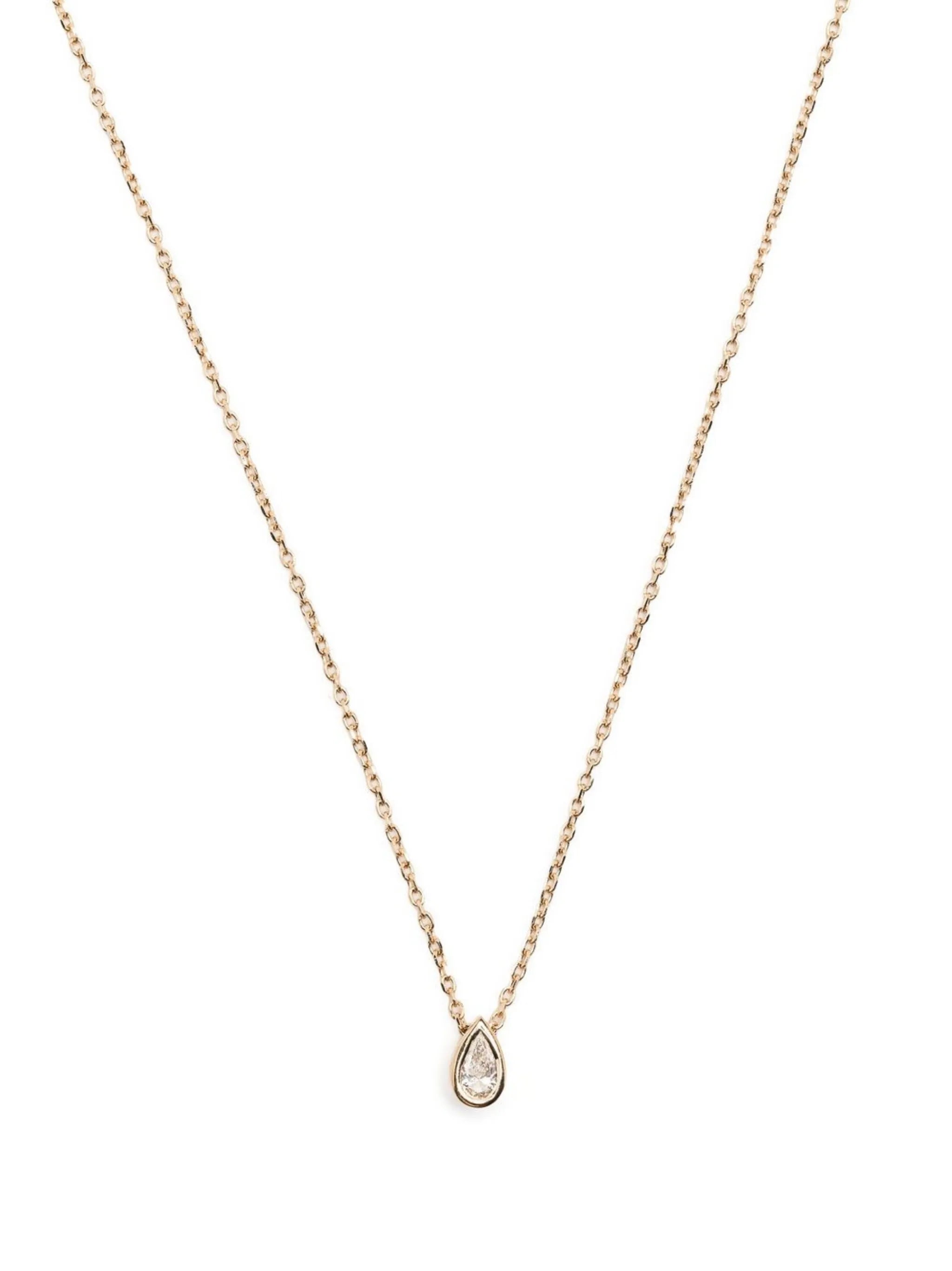 14kt yellow gold diamond pendant necklace