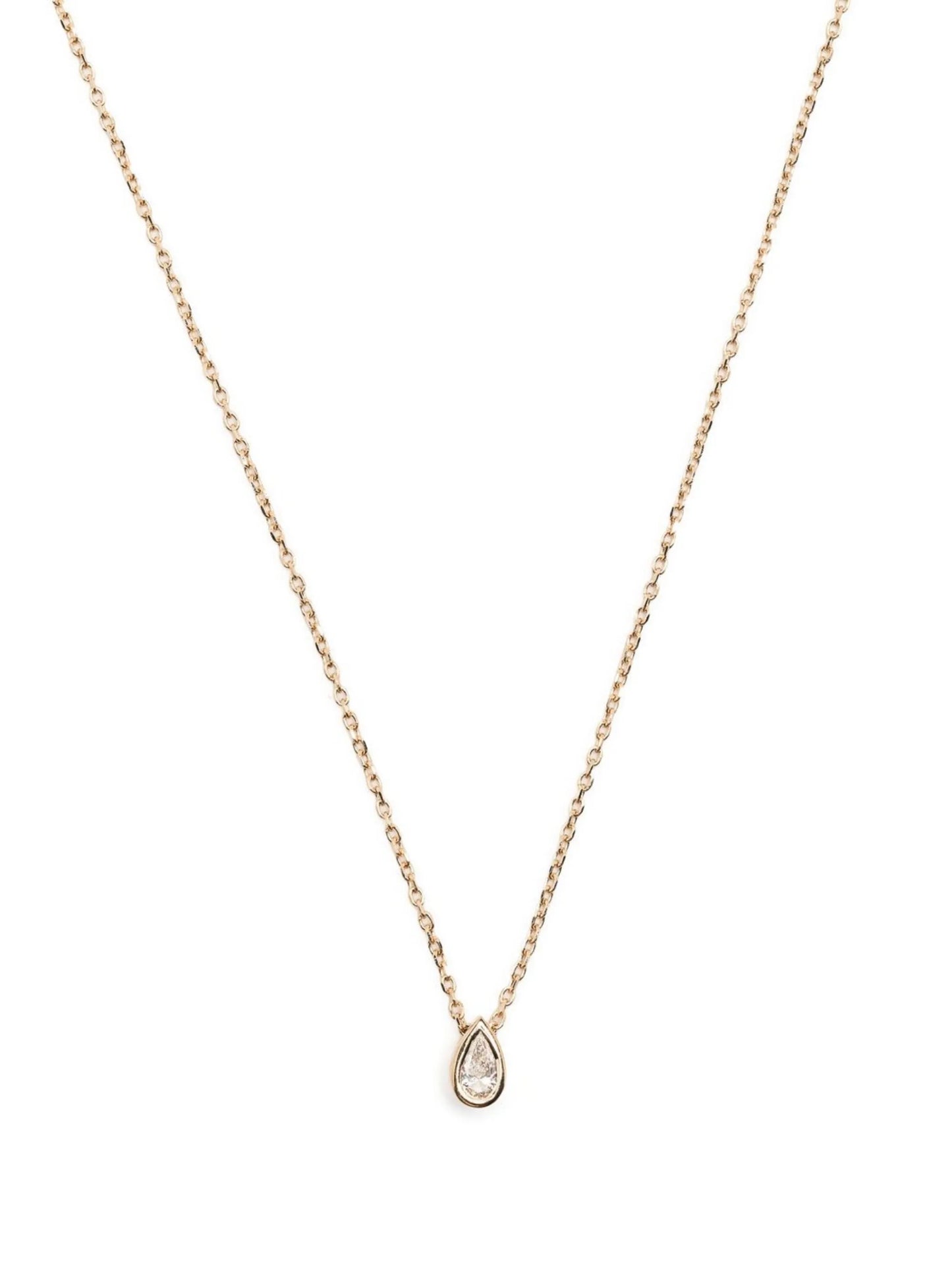 14kt yellow gold diamond pendant necklace