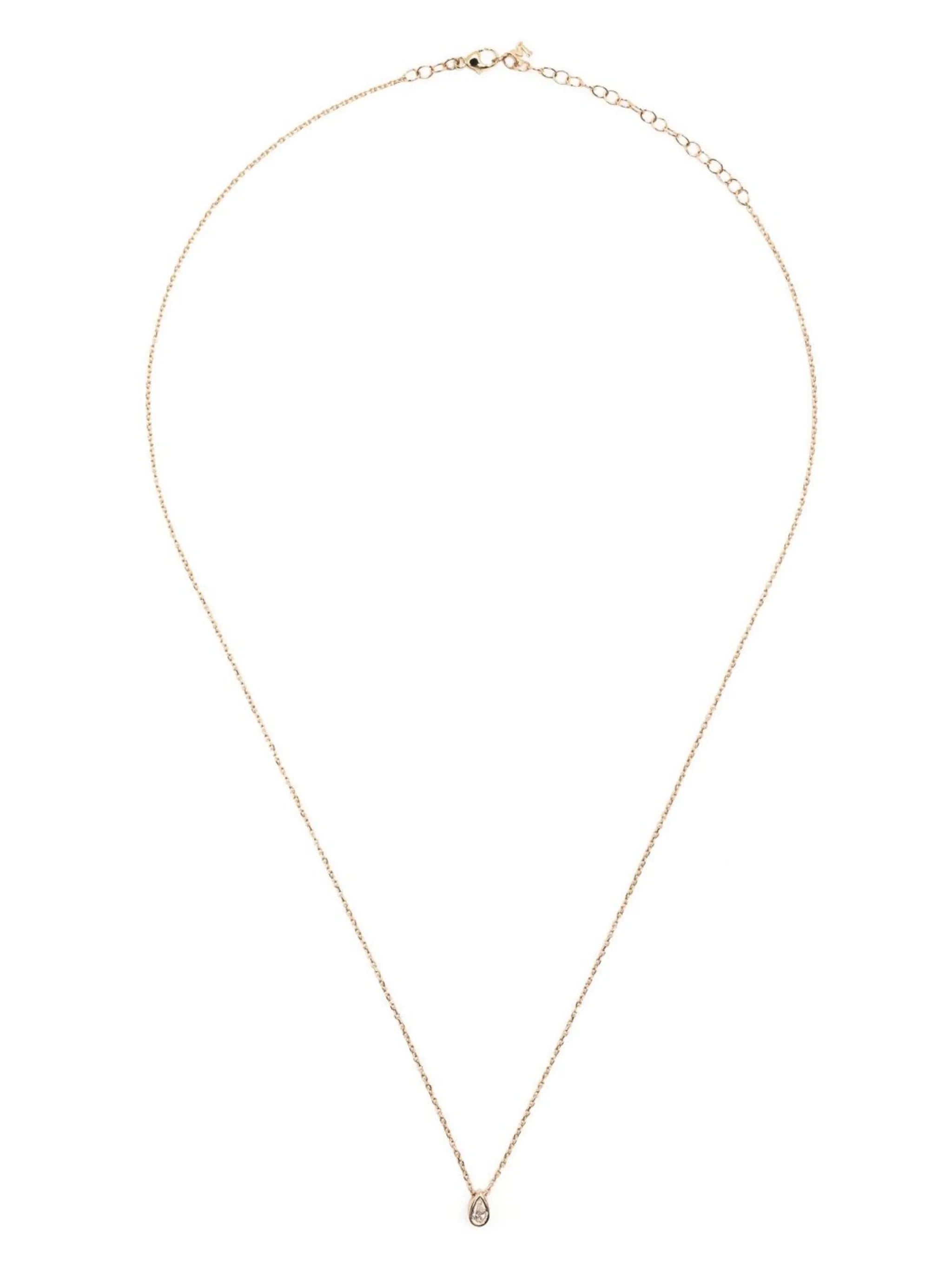14kt yellow gold diamond pendant necklace