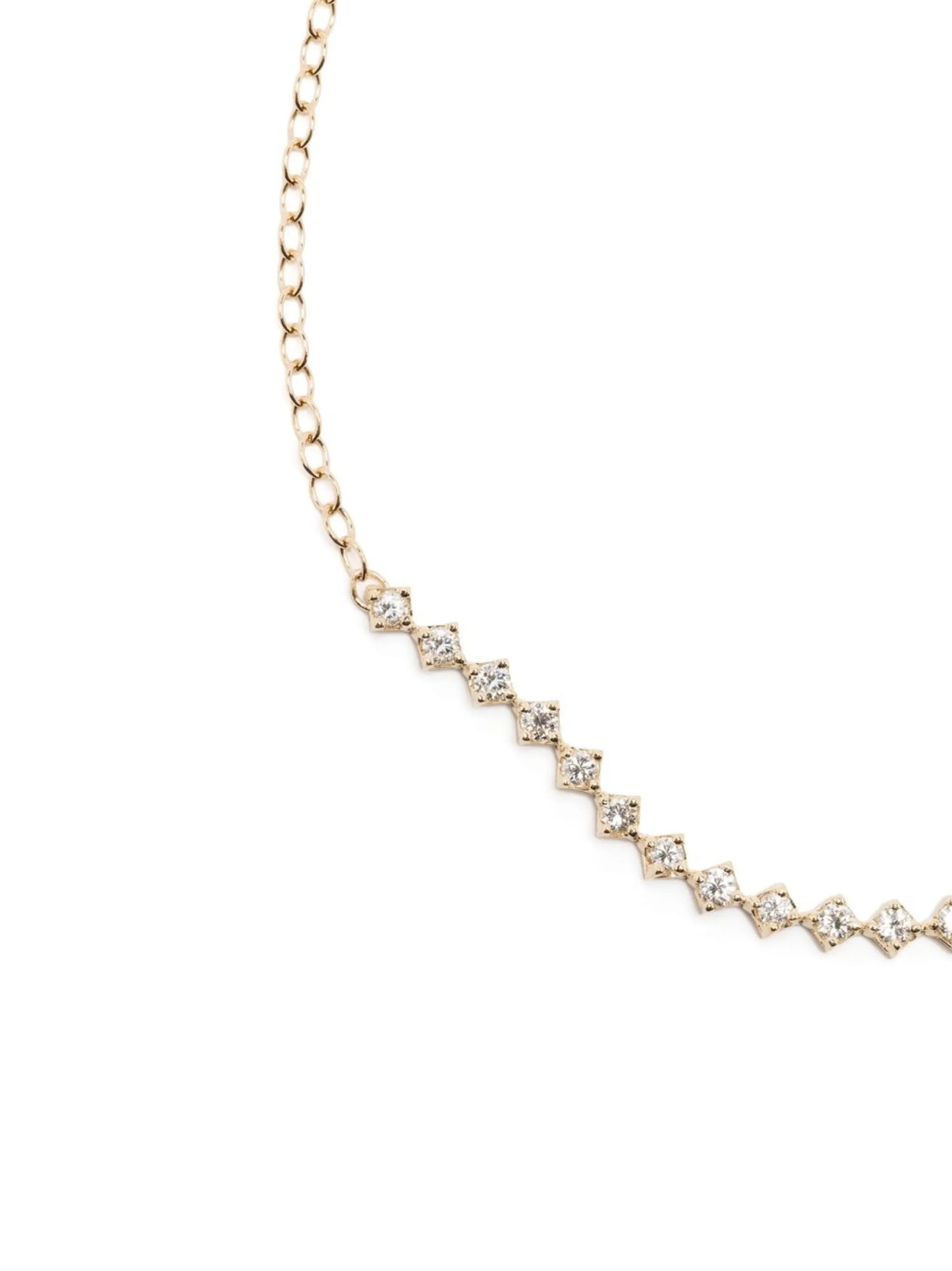 14kt Yellow Gold diamond choker necklace