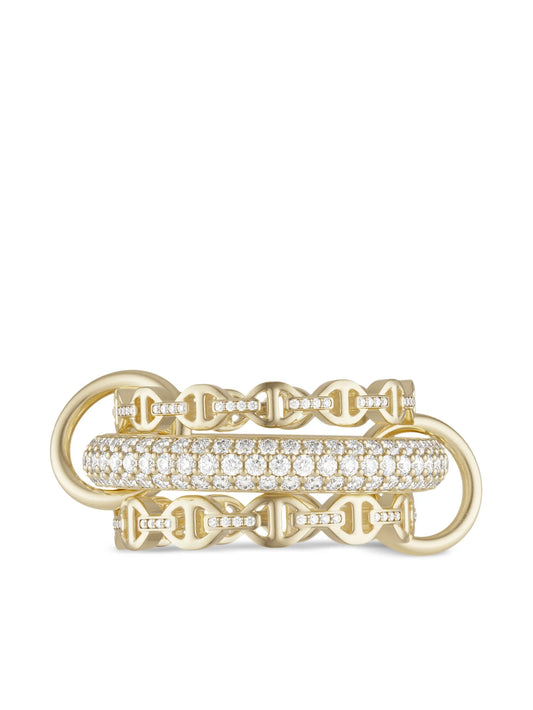 x Hoorsenbuhs 18kt yellow gold Microdame SK diamond ring