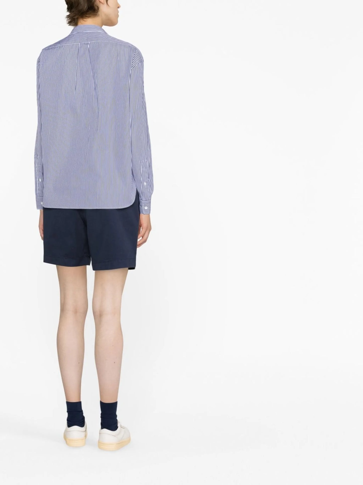 striped cotton button-up shirt