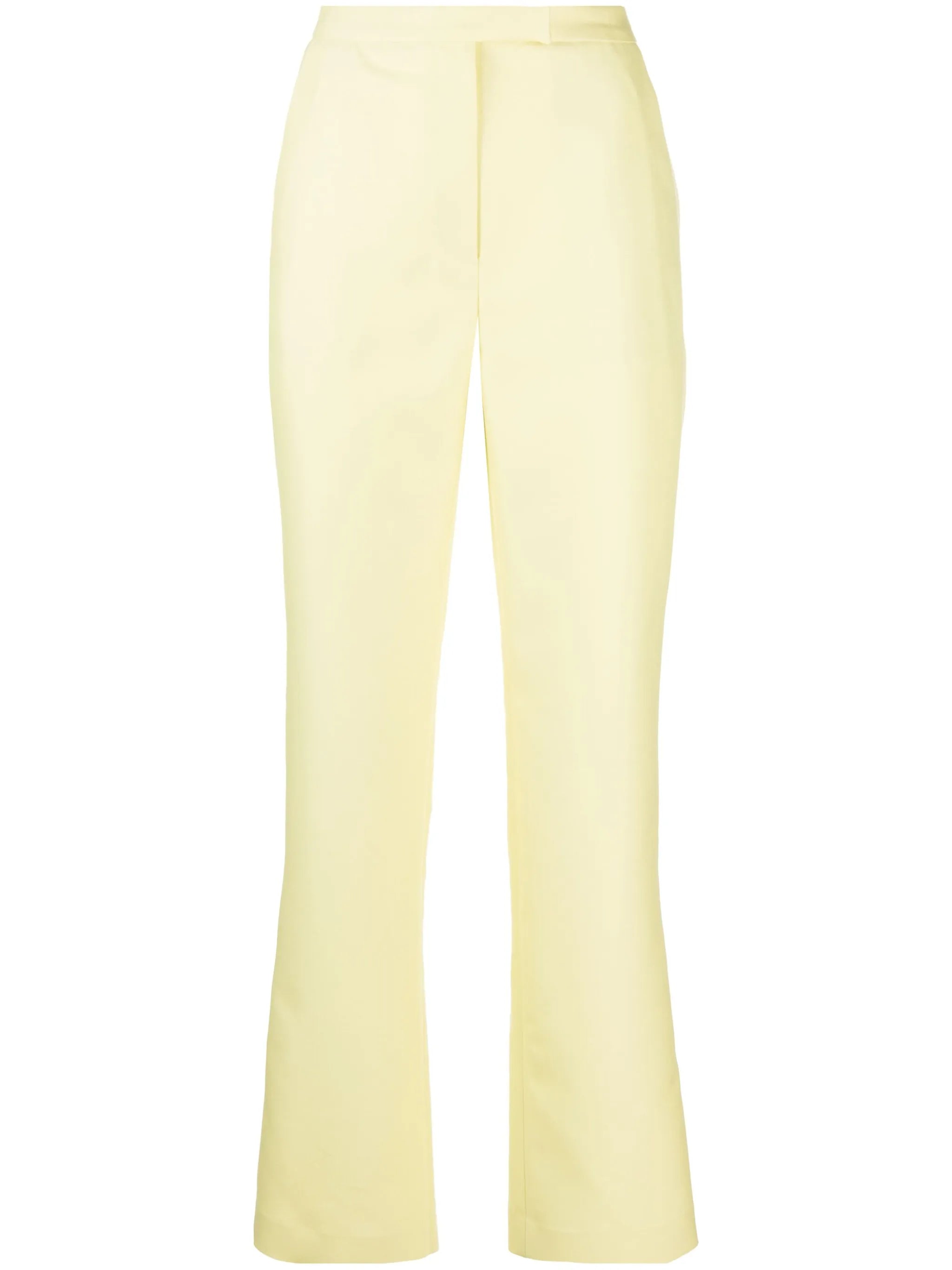 high-waisted wool pants